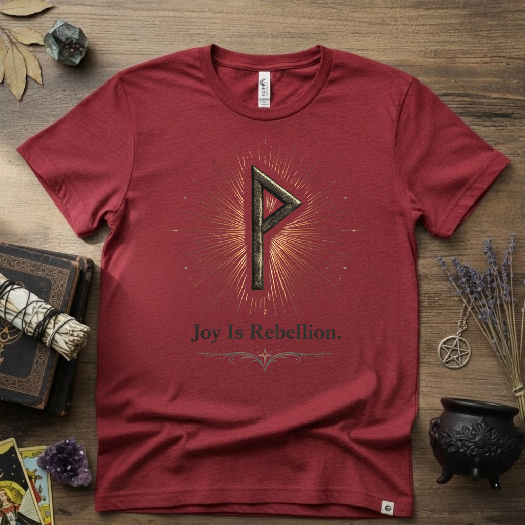 Wunjo Rune "Joy is Rebellion" T-Shirt