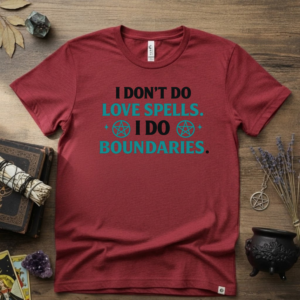 Witchy T‑Shirt — "I Don't Do Love Spells, I Do Boundaries"