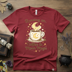 Witchy T-Shirt — Running on Coffee and Moon Magic"
