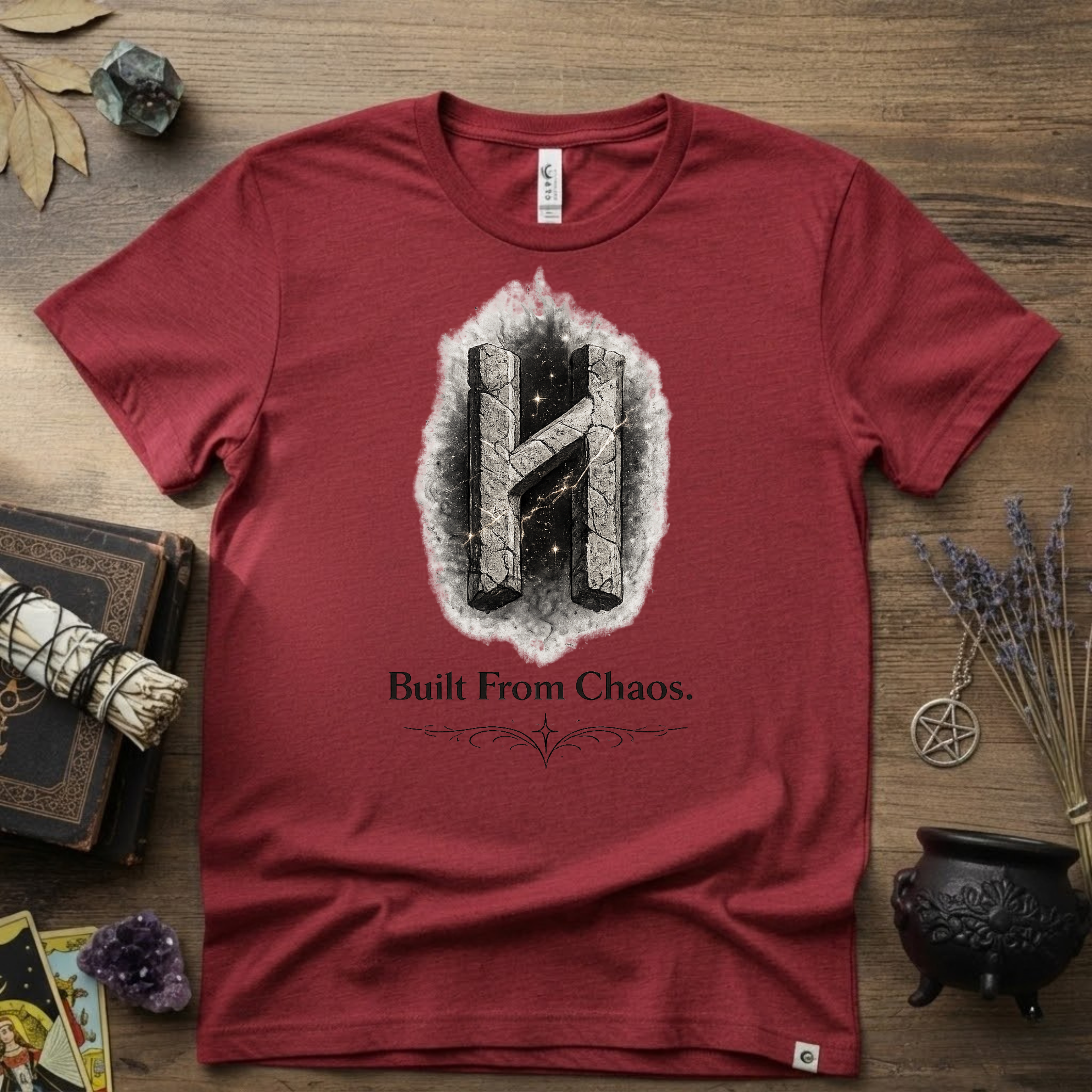 Hagalaz Rune T-Shirt — Built from Chaos Design