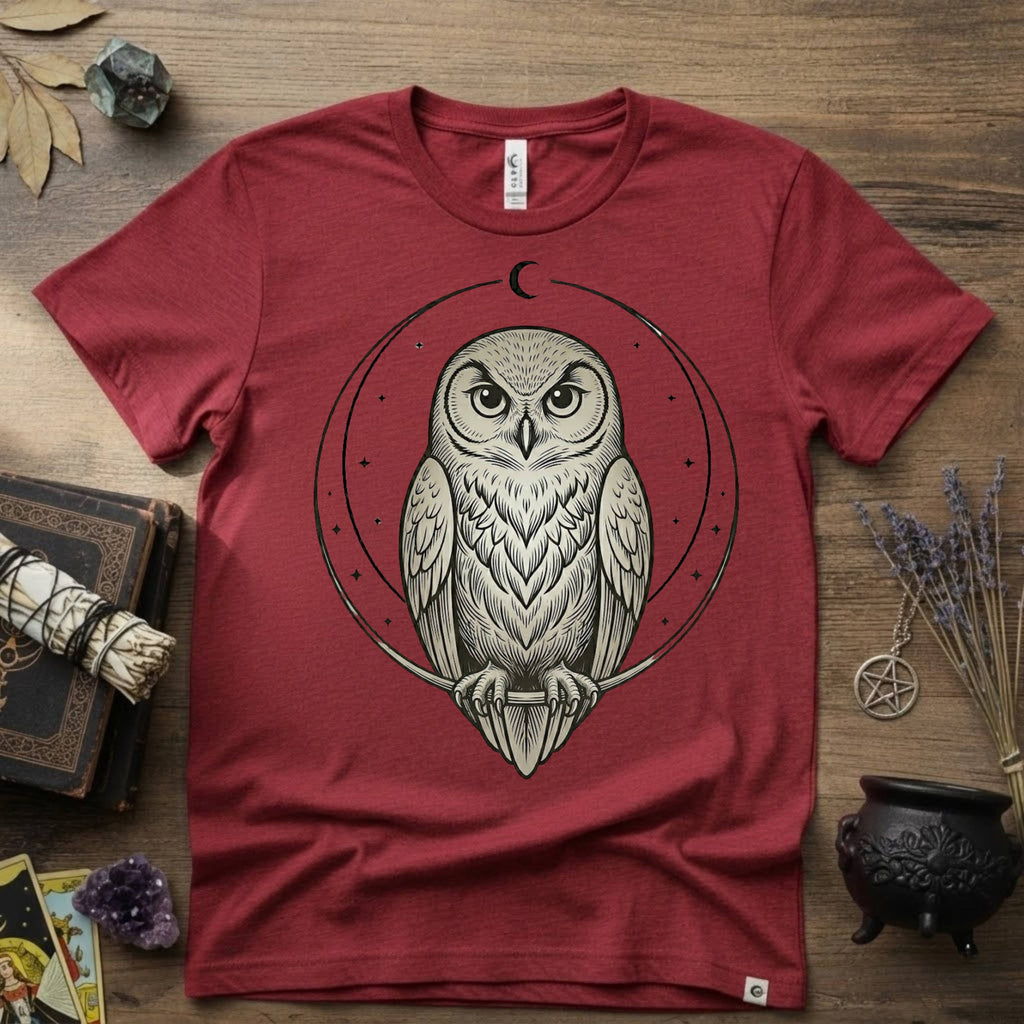 Owl Totem T-Shirt — Mystical Nature-Inspired Graphic Tee