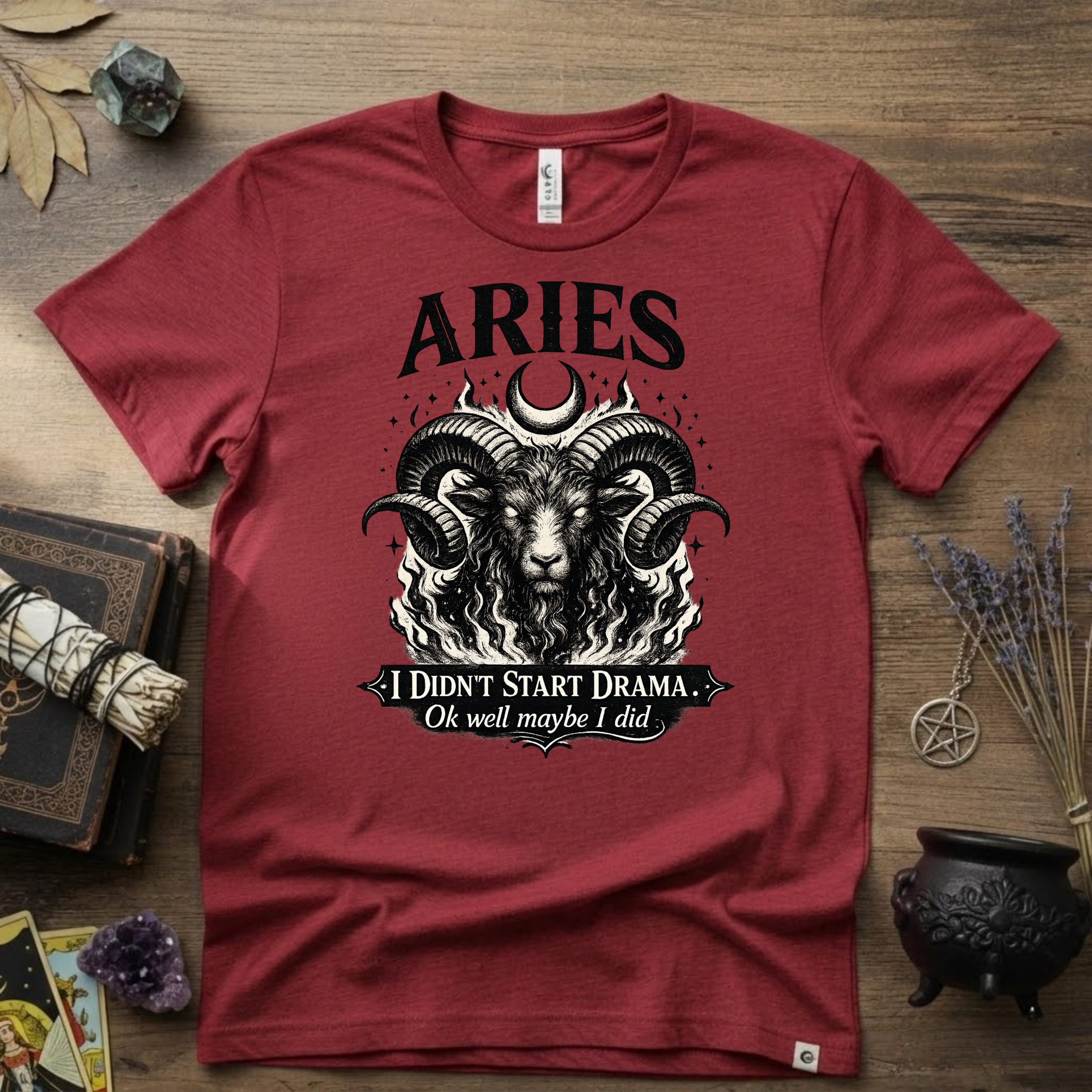 Aries Zodiac T-Shirt — Bold Ram "I didn't start the drama, Ok well maybe I did" Tee