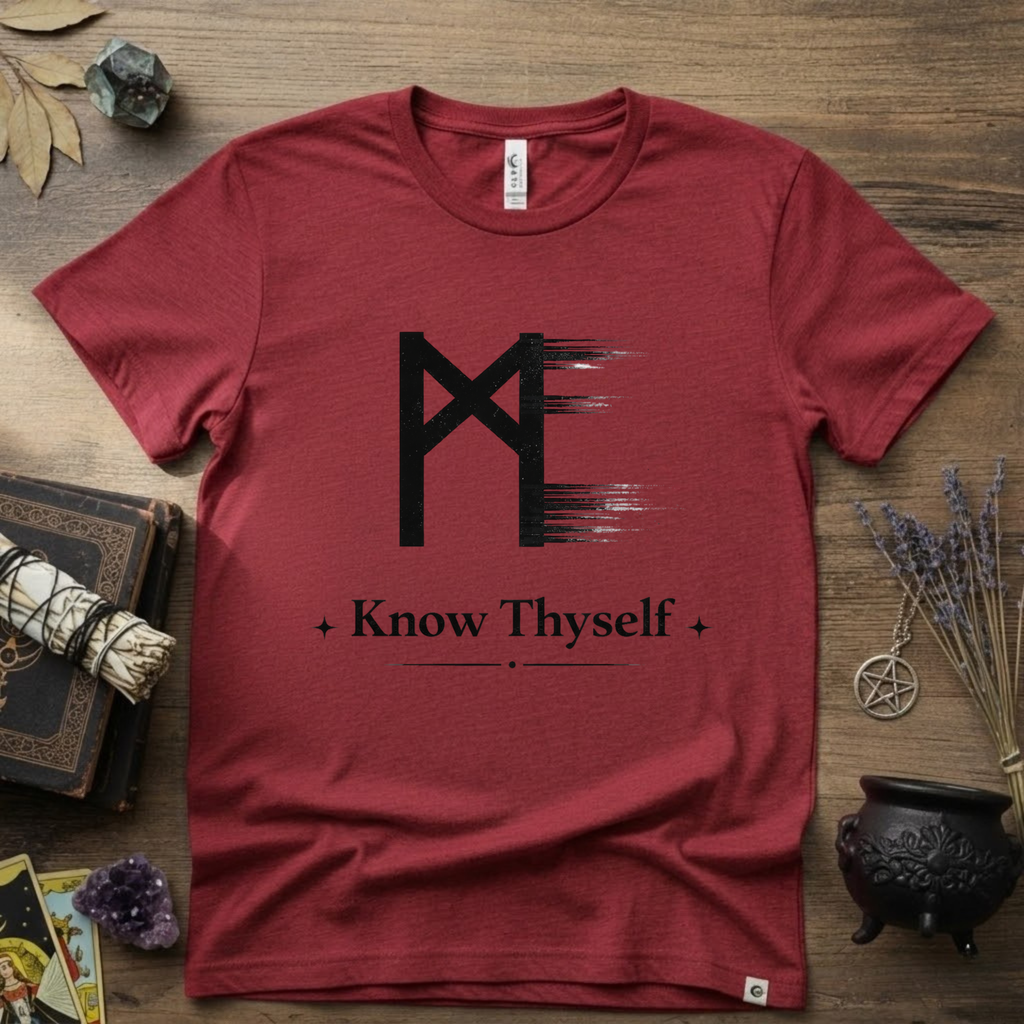 Mannaz Rune "Know Thyself" T-Shirt