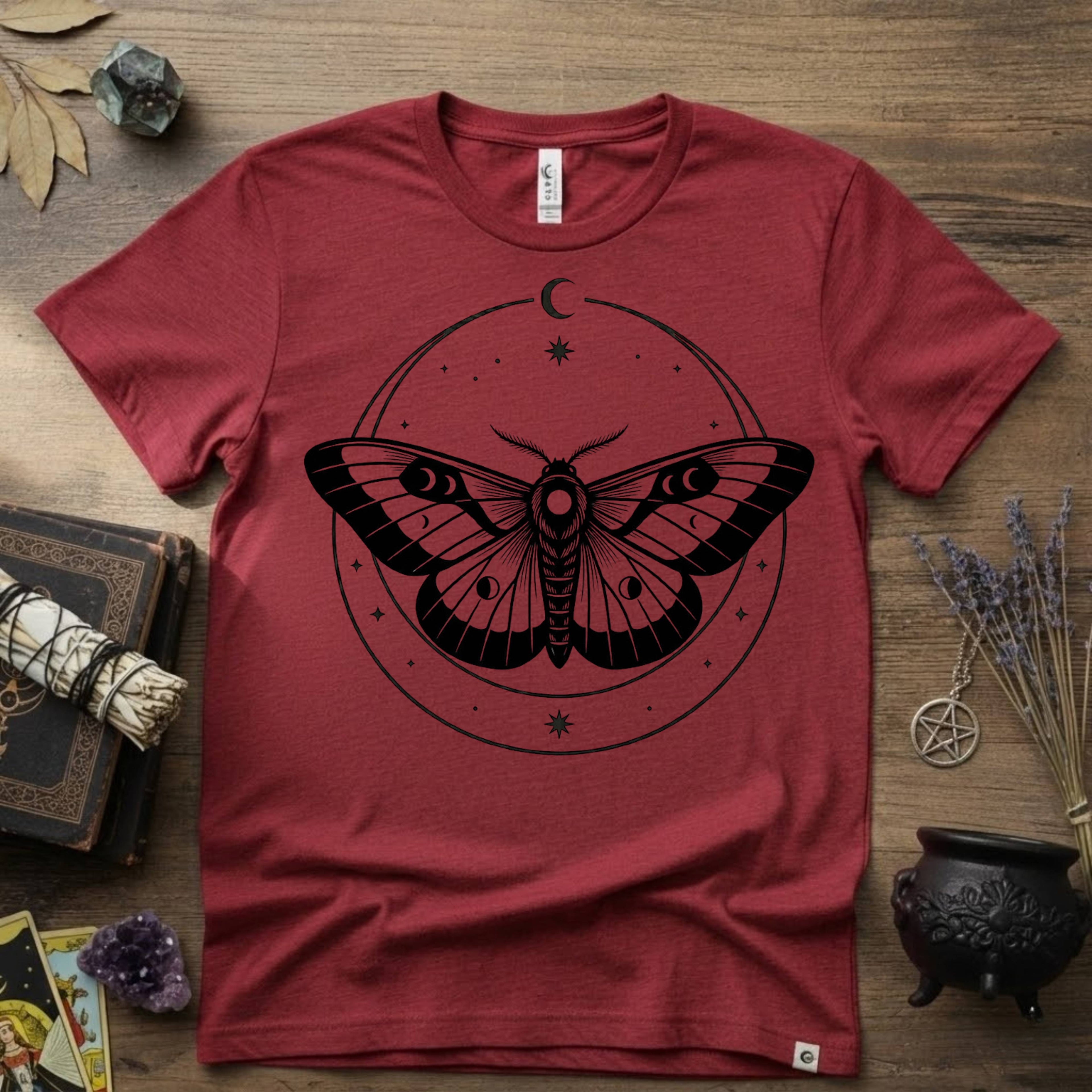 Moth Totem T-Shirt — Mystical Moth Totem Graphic Tee