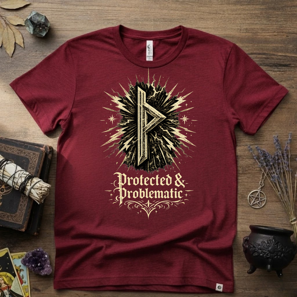 Thurisaz Rune T-Shirt — "Protected and Problematic"
