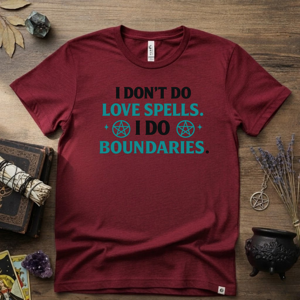 Witchy T‑Shirt — "I Don't Do Love Spells, I Do Boundaries"