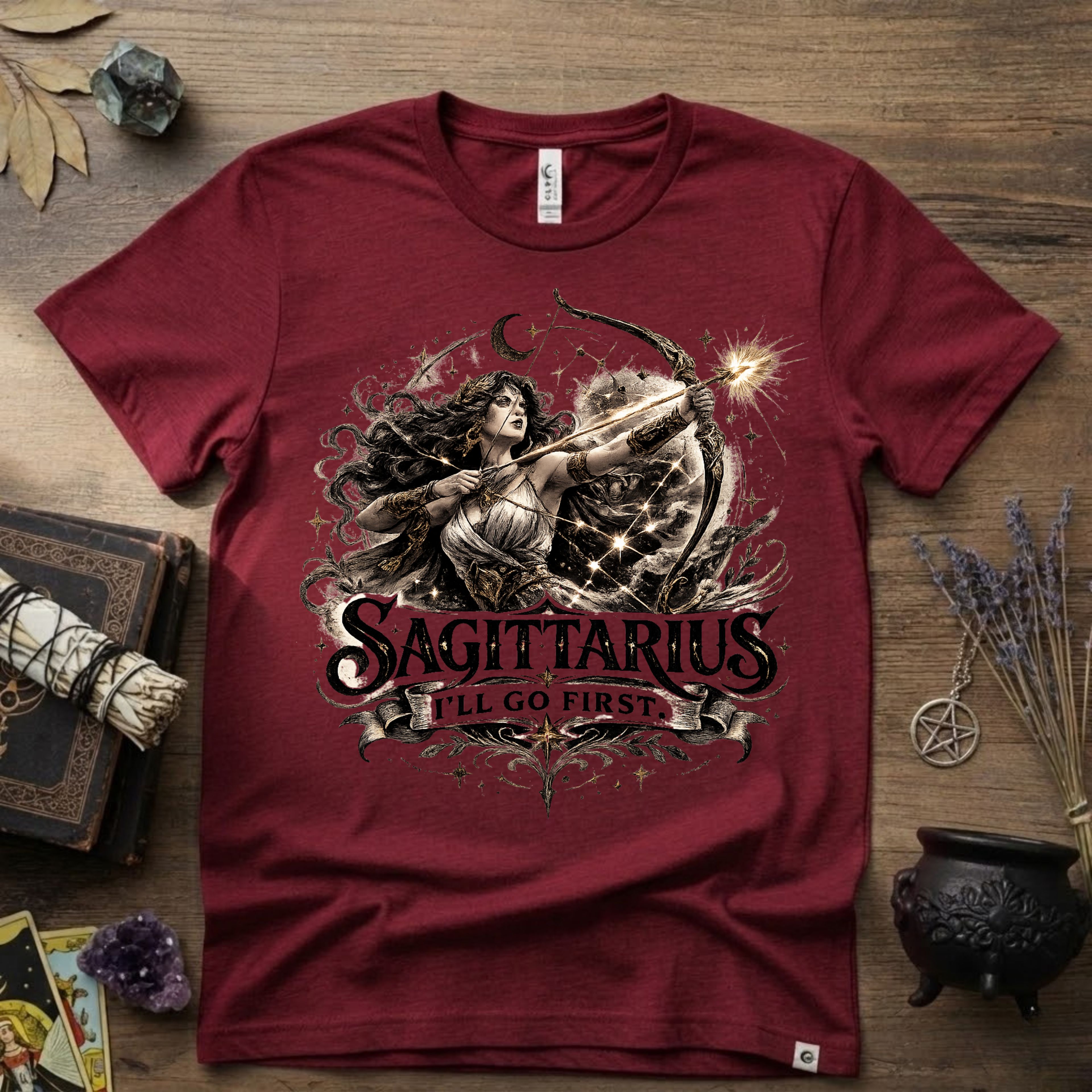 Sagittarius 'I'll Go First' T-Shirt — Zodiac Archer Tee