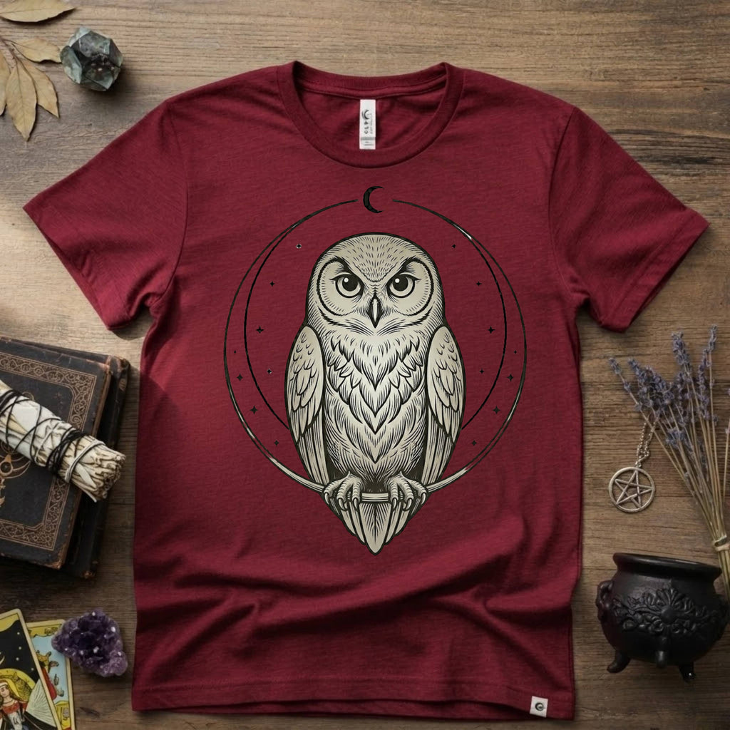 Owl Totem T-Shirt — Mystical Nature-Inspired Graphic Tee