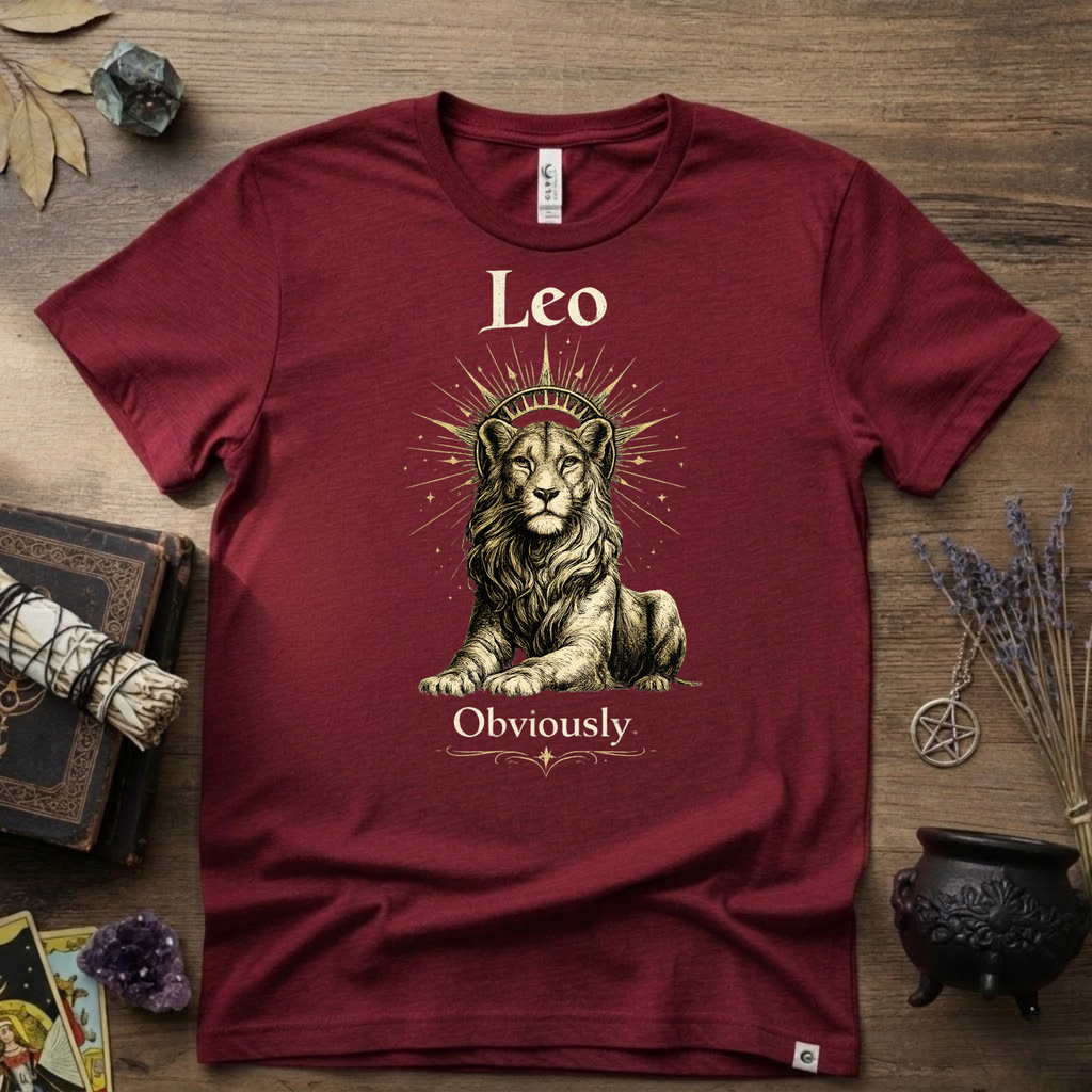 Leo Zodiac T-Shirt — Zodiac Leo "Obviously" Astrology Tee