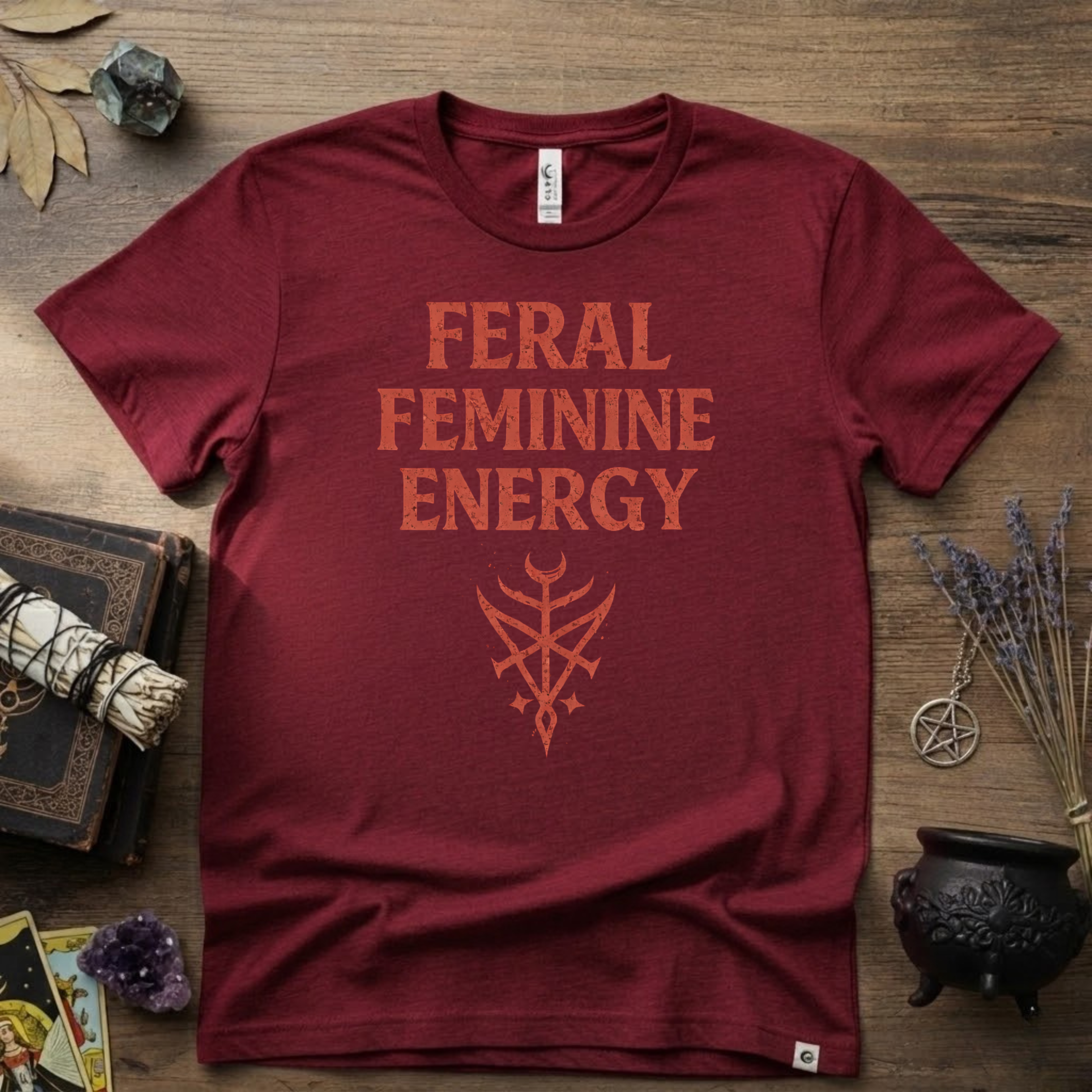 Feral Feminine Energy Witchy T-Shirt