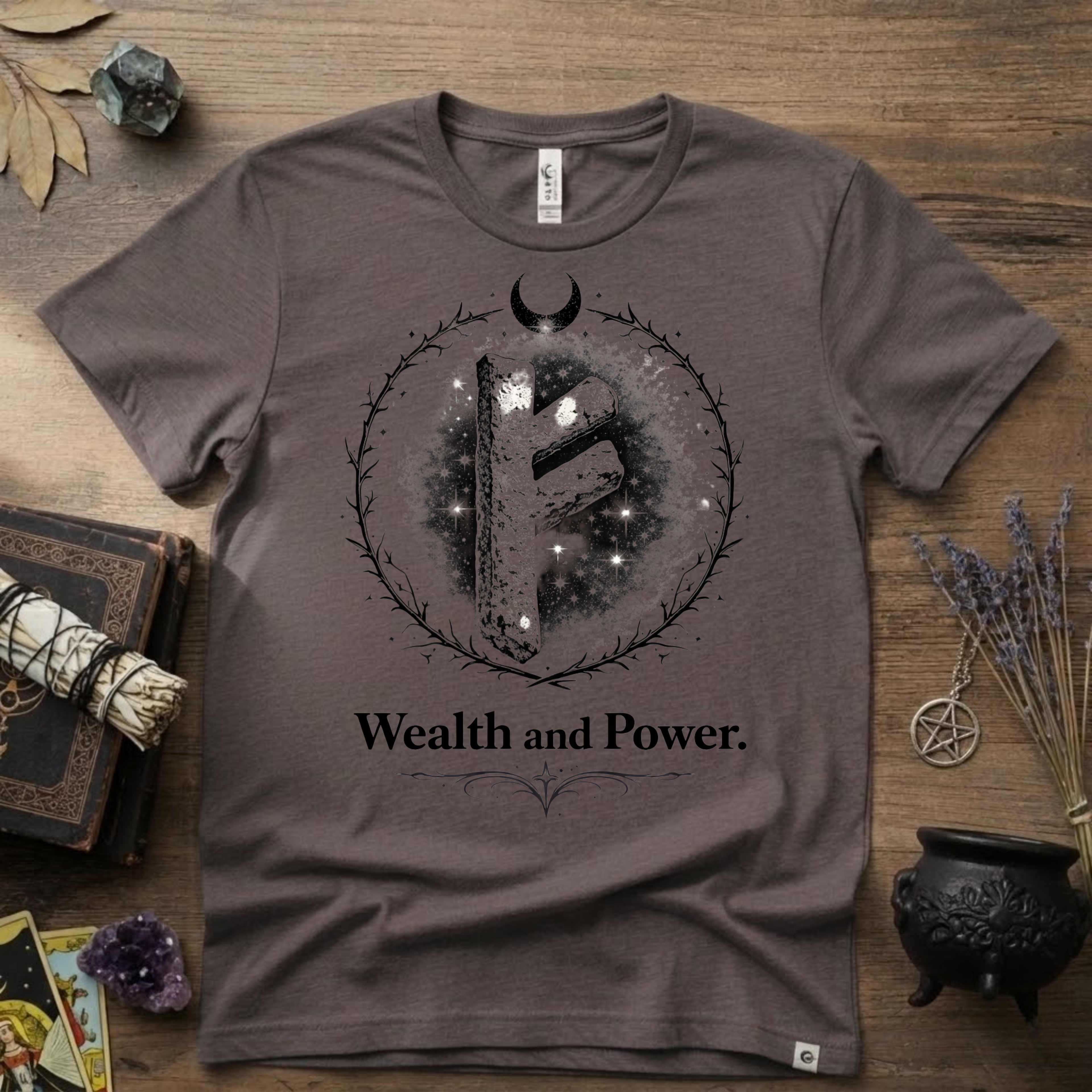 Fehu Rune Wealth & Power T-Shirt