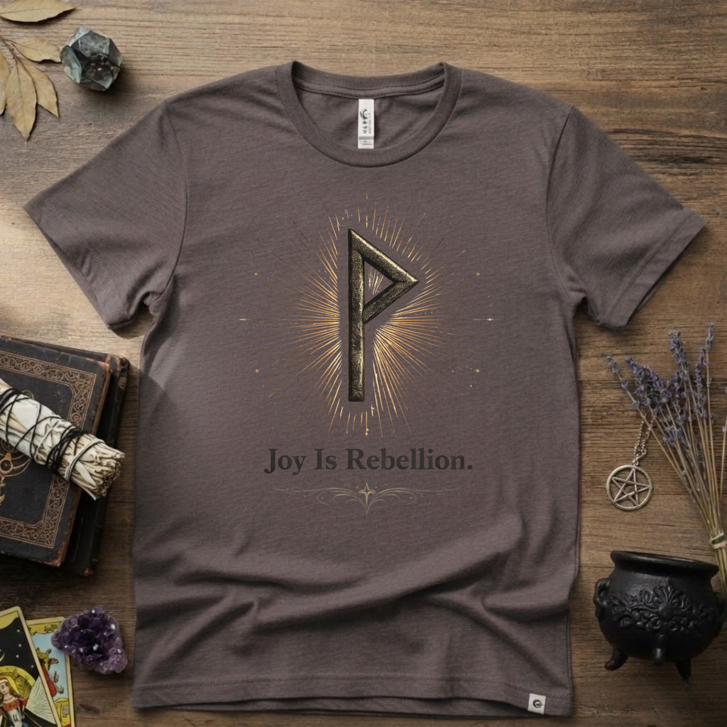 Wunjo Rune "Joy is Rebellion" T-Shirt