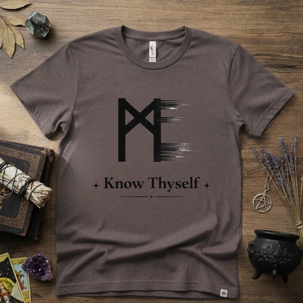 Mannaz Rune "Know Thyself" T-Shirt