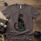 Black Cat Totem T-Shirt — Mystical Feline Graphic Tee