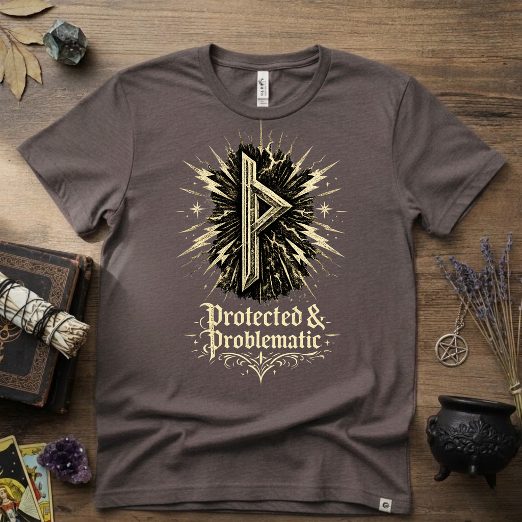 Thurisaz Rune T-Shirt — "Protected and Problematic"