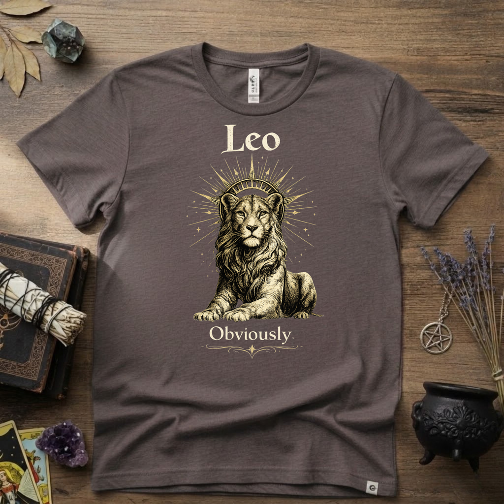 Leo Zodiac T-Shirt — Zodiac Leo "Obviously" Astrology Tee