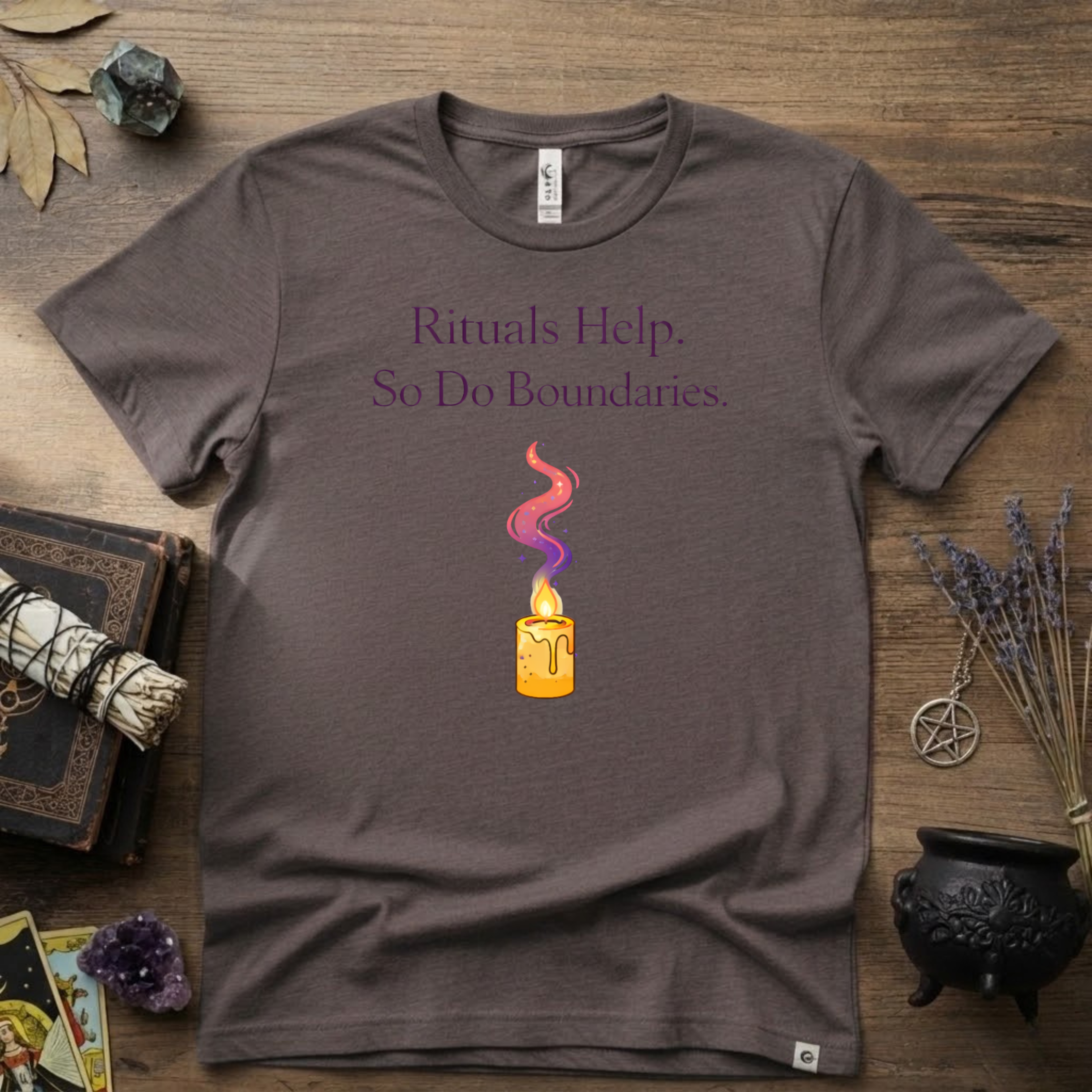 Rituals Help But So Do Boundaries T-Shirt | Witchy Spiritual Graphic Tee
