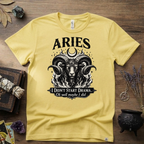 Aries Zodiac T-Shirt — Bold Ram "I didn't start the drama, Ok well maybe I did" Tee