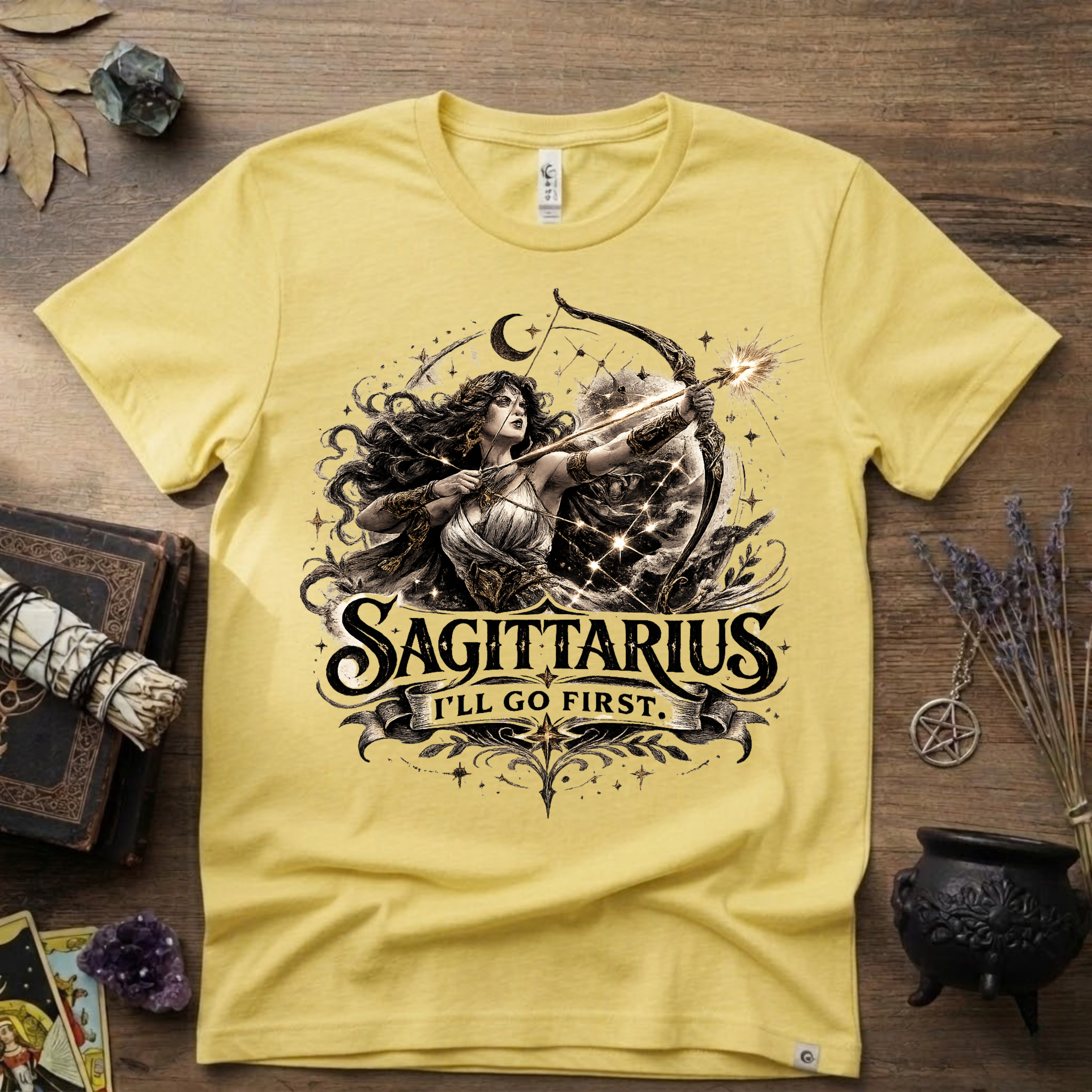 Sagittarius 'I'll Go First' T-Shirt — Zodiac Archer Tee