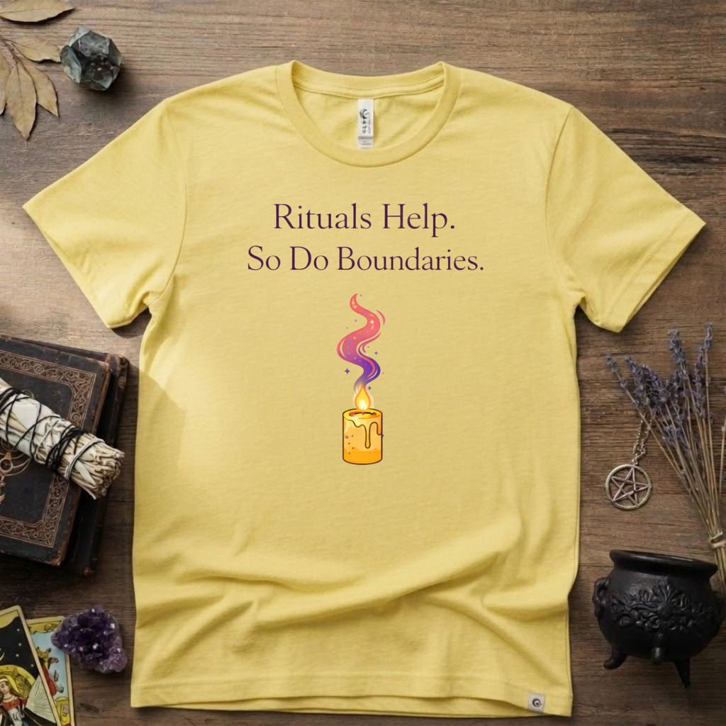 Rituals Help But So Do Boundaries T-Shirt | Witchy Spiritual Graphic Tee
