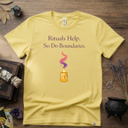 Rituals Help But So Do Boundaries T-Shirt | Witchy Spiritual Graphic Tee