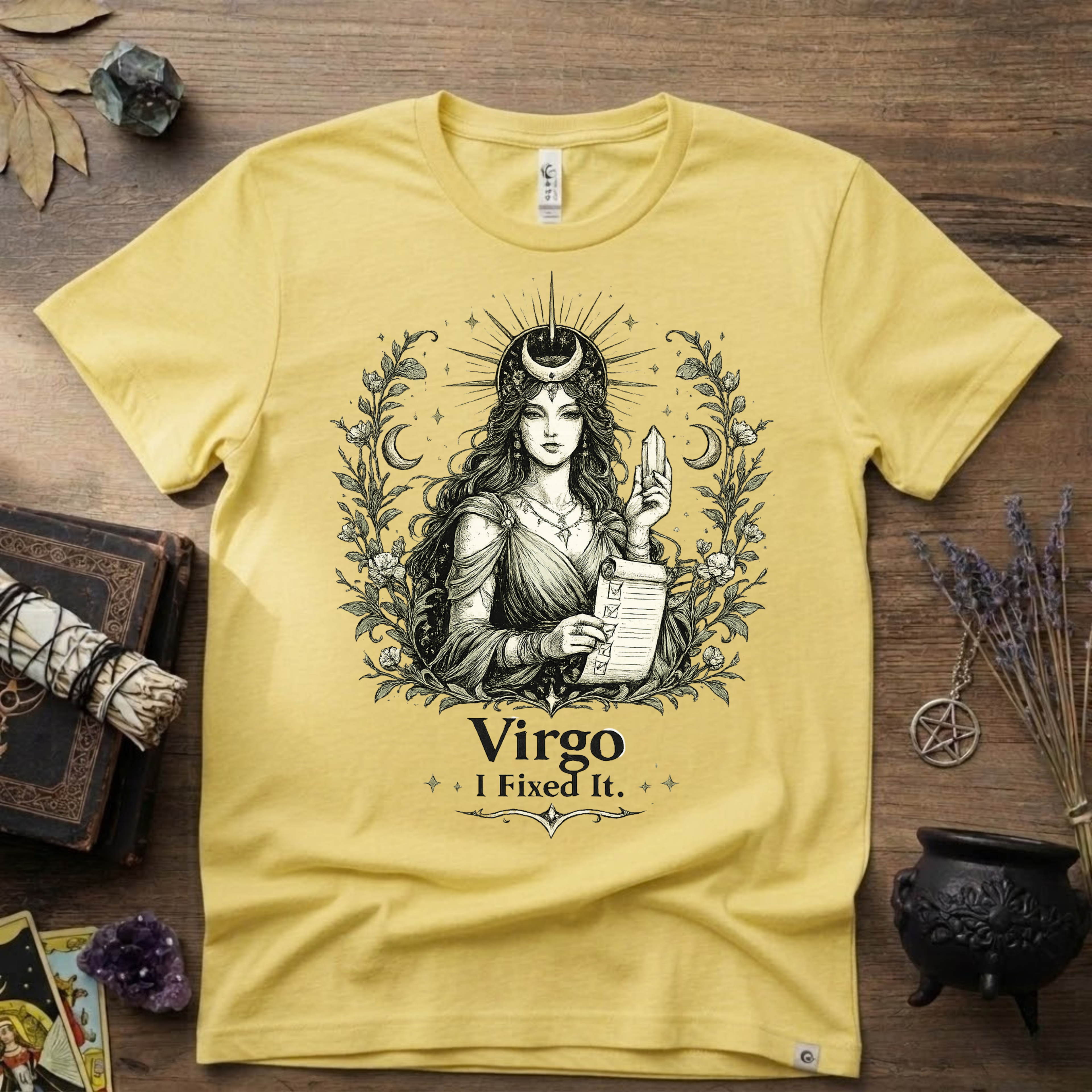 Virgo "I Fixed It" T-Shirt — Zodiac Sign Tee for Fixers & Perfectionists
