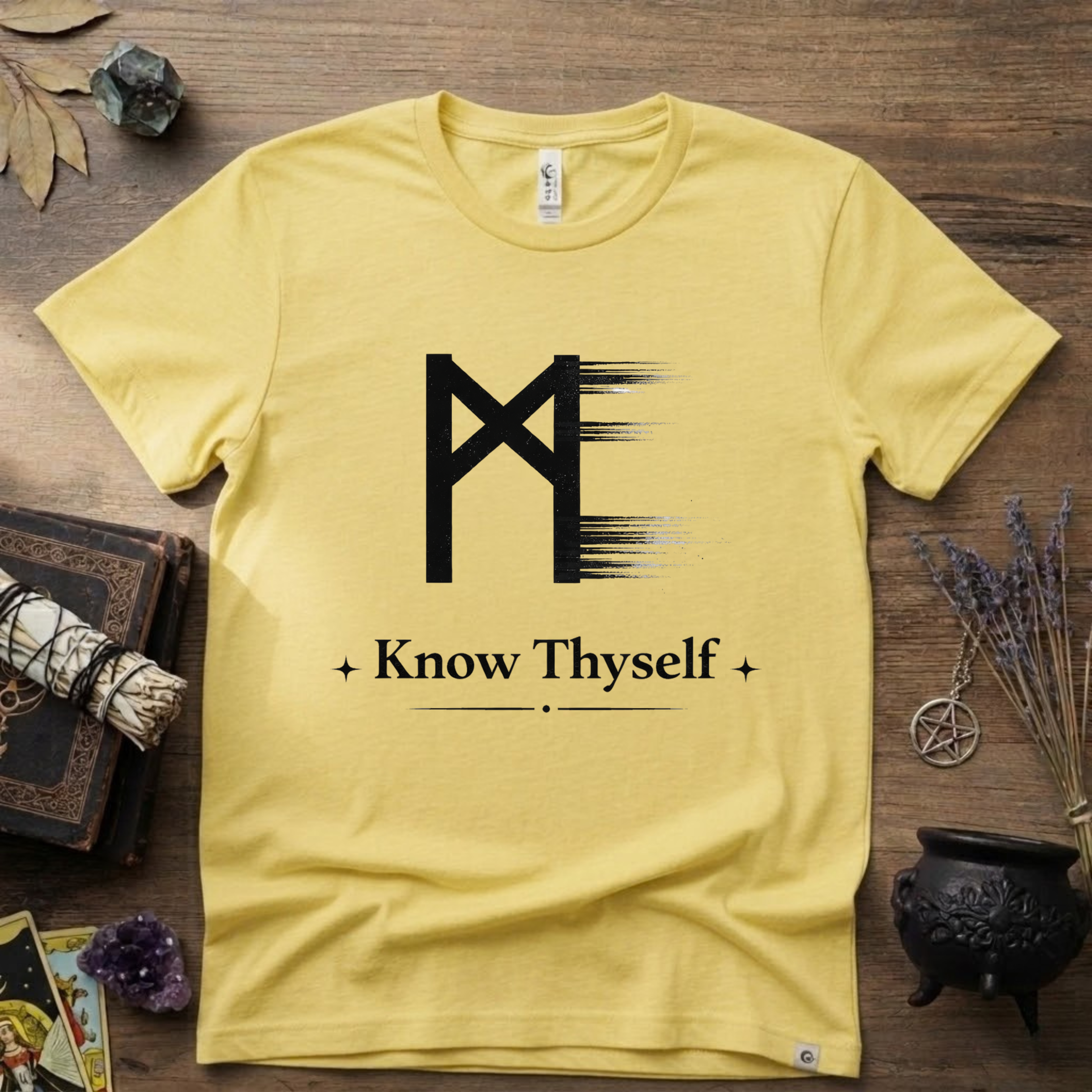 Mannaz Rune "Know Thyself" T-Shirt