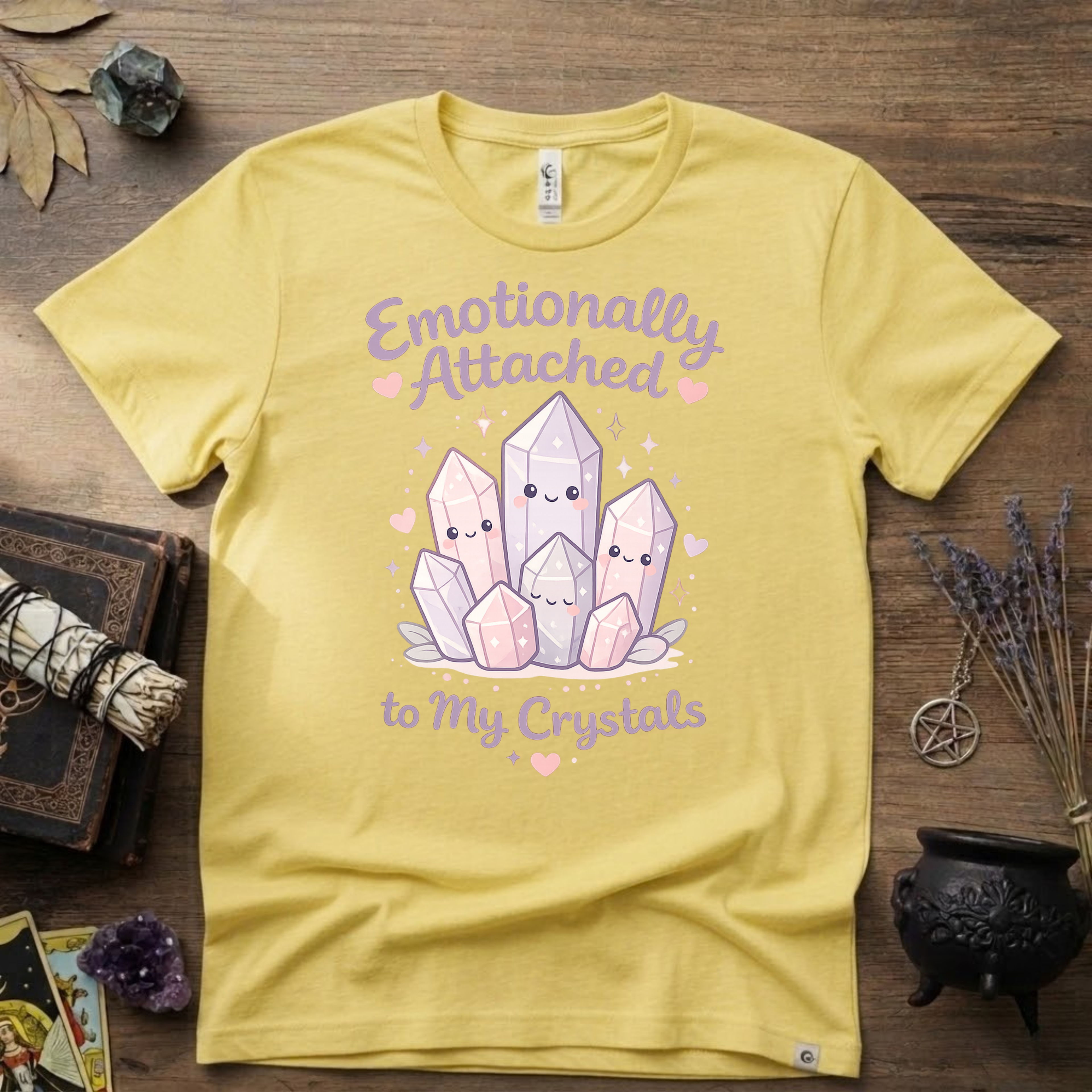 Emotionally Attached To My Crystals T-Shirt | Witchy Crystal Shirt