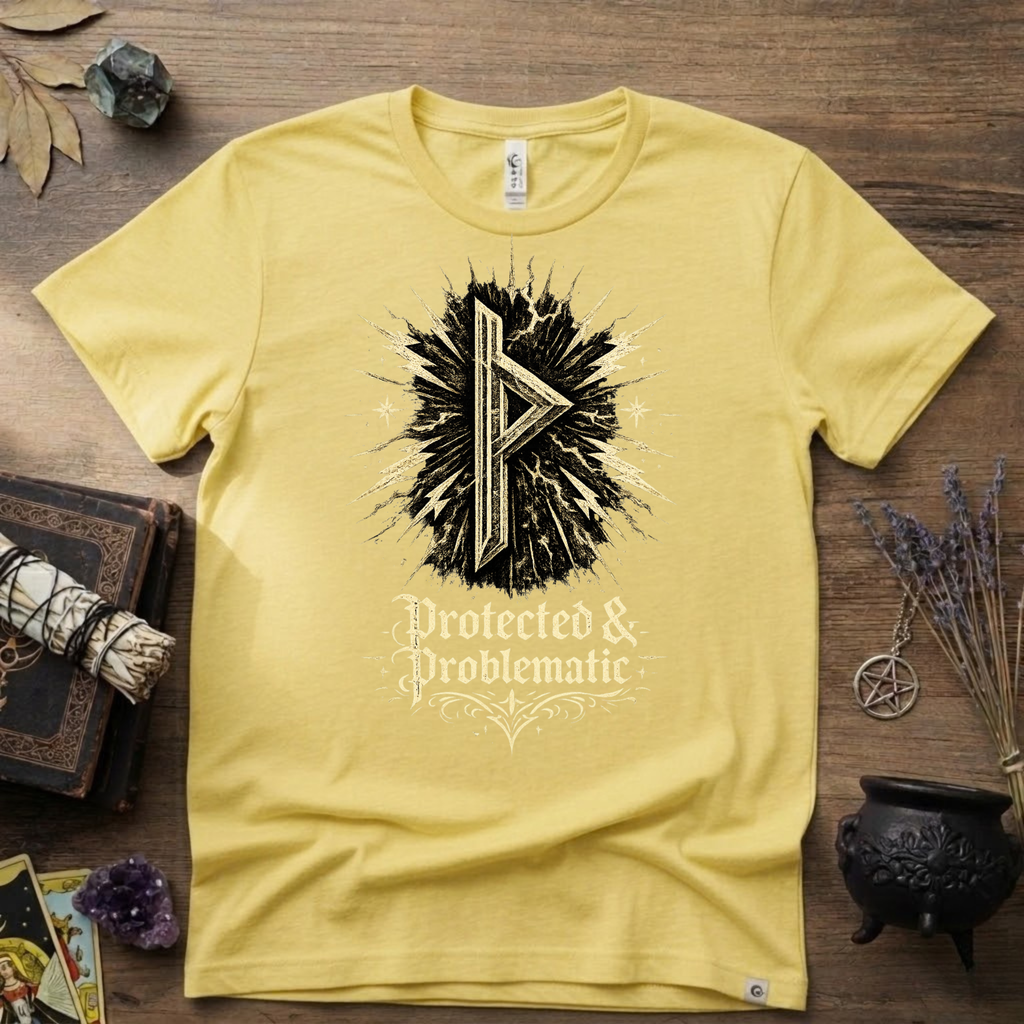 Thurisaz Rune T-Shirt — "Protected and Problematic"