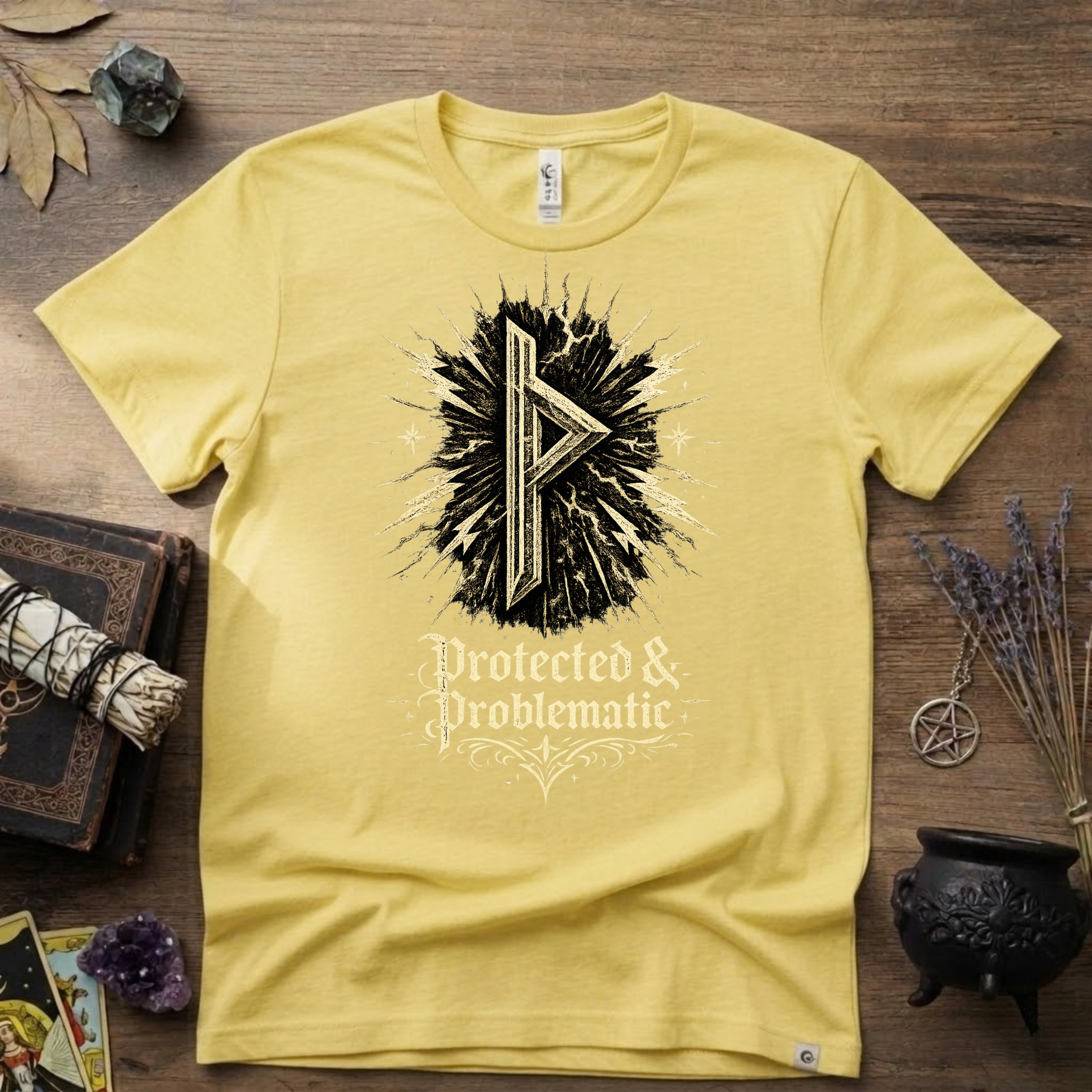 Thurisaz Rune T-Shirt — "Protected and Problematic"