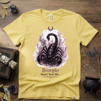 Scorpio 'Don't Test Me' T-Shirt — Bold Zodiac Tee for Scorpio Signs
