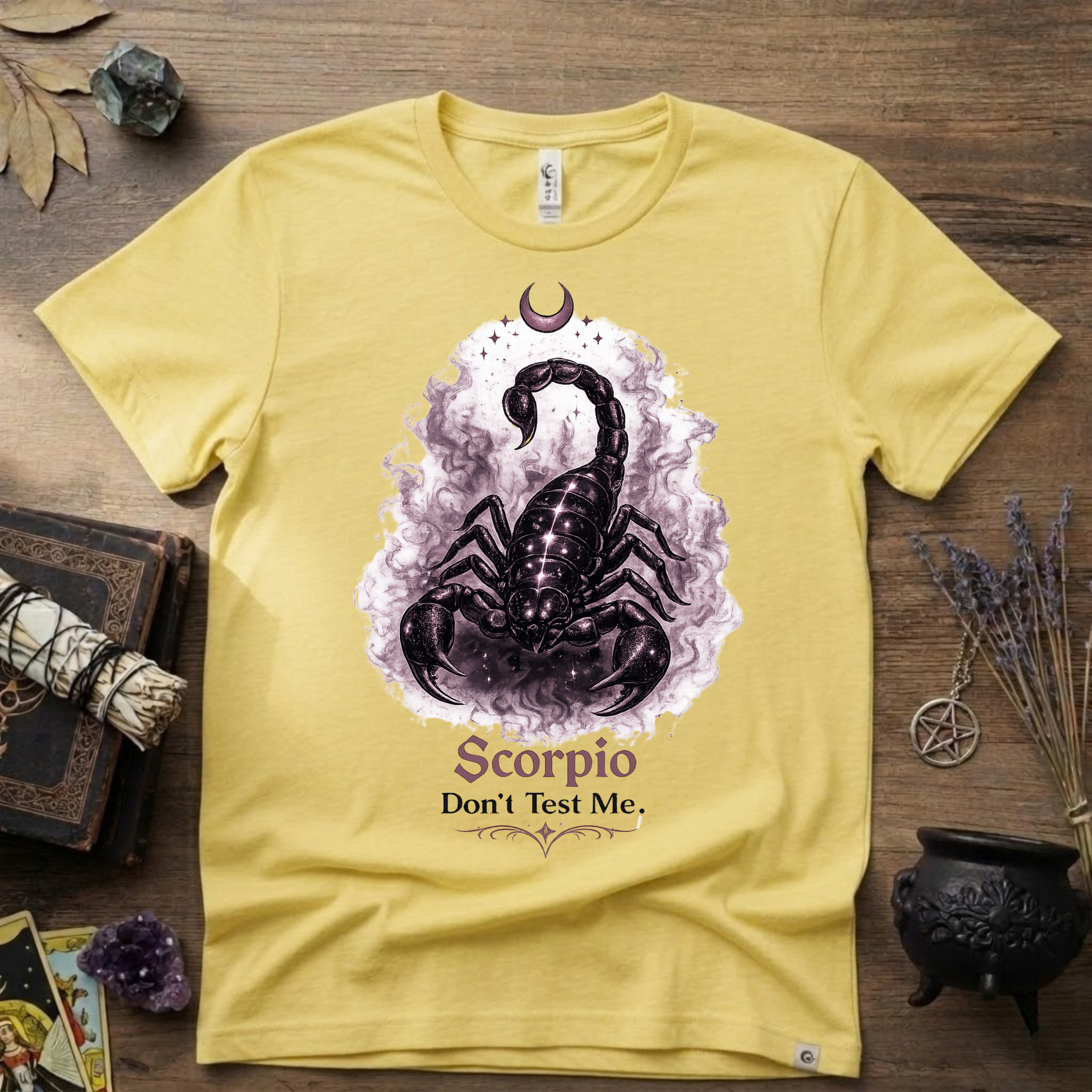 Scorpio 'Don't Test Me' T-Shirt — Bold Zodiac Tee for Scorpio Signs