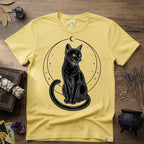 Black Cat Totem T-Shirt — Mystical Feline Graphic Tee