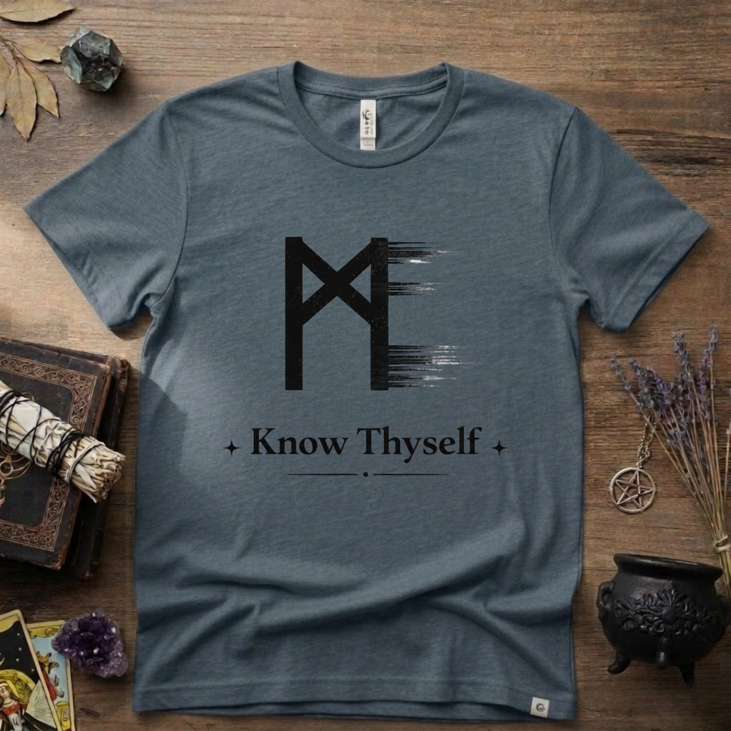 Mannaz Rune "Know Thyself" T-Shirt
