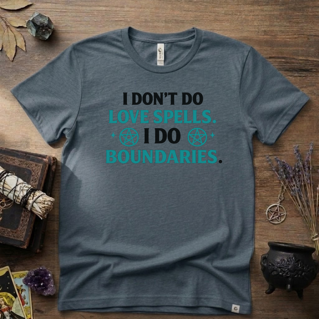 Witchy T‑Shirt — "I Don't Do Love Spells, I Do Boundaries"