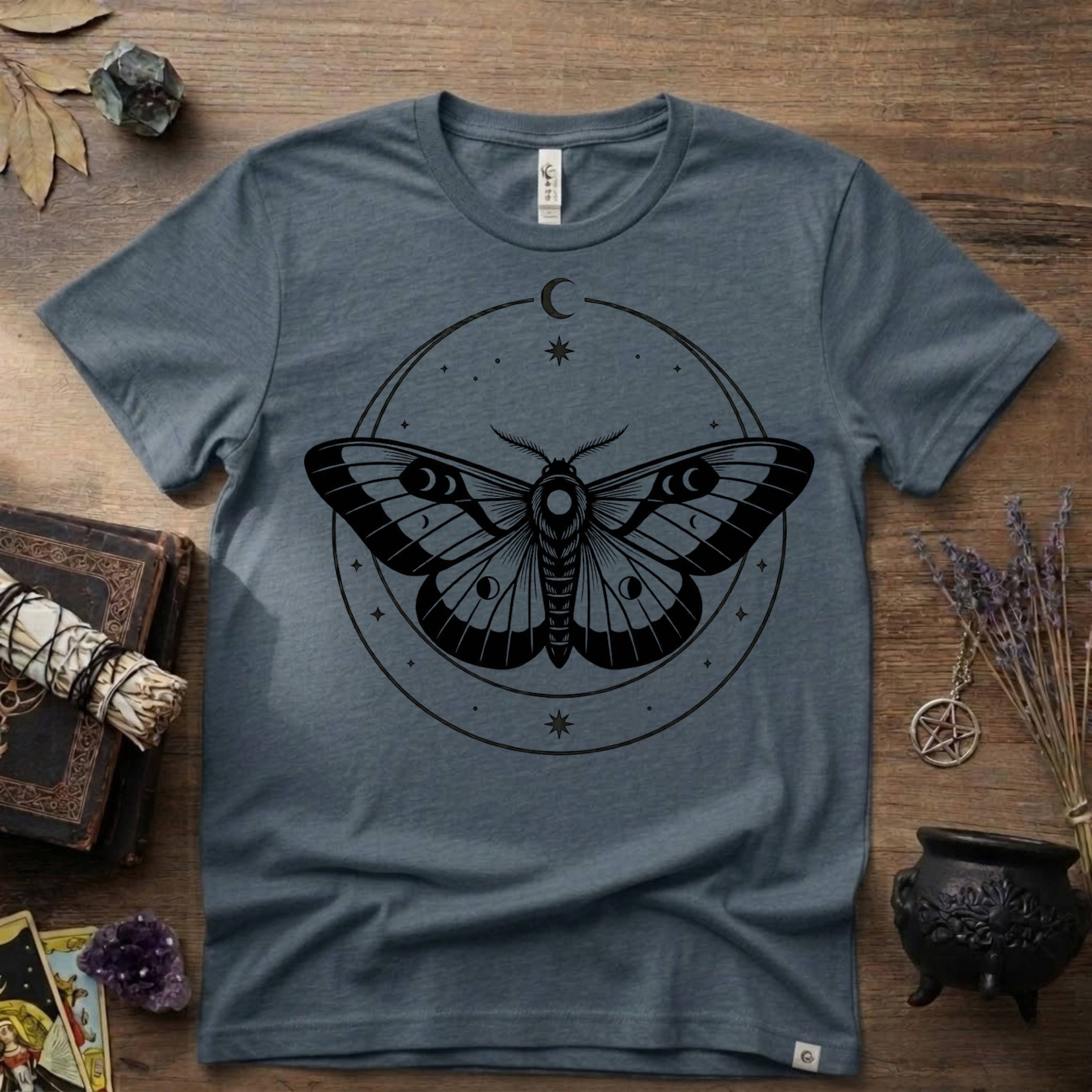 Moth Totem T-Shirt — Mystical Moth Totem Graphic Tee