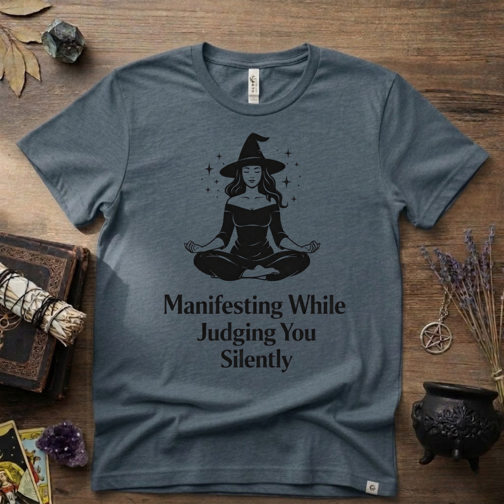 Witchy T-Shirt — "Manifesting While Judging You Silently"