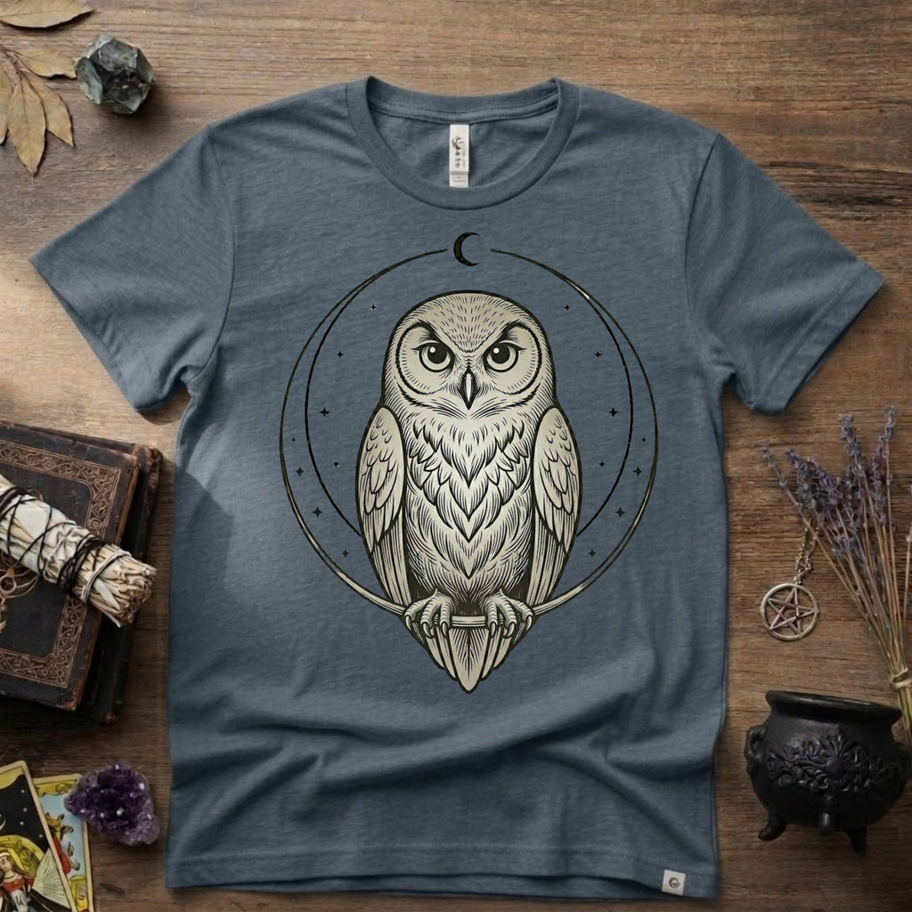 Owl Totem T-Shirt — Mystical Nature-Inspired Graphic Tee