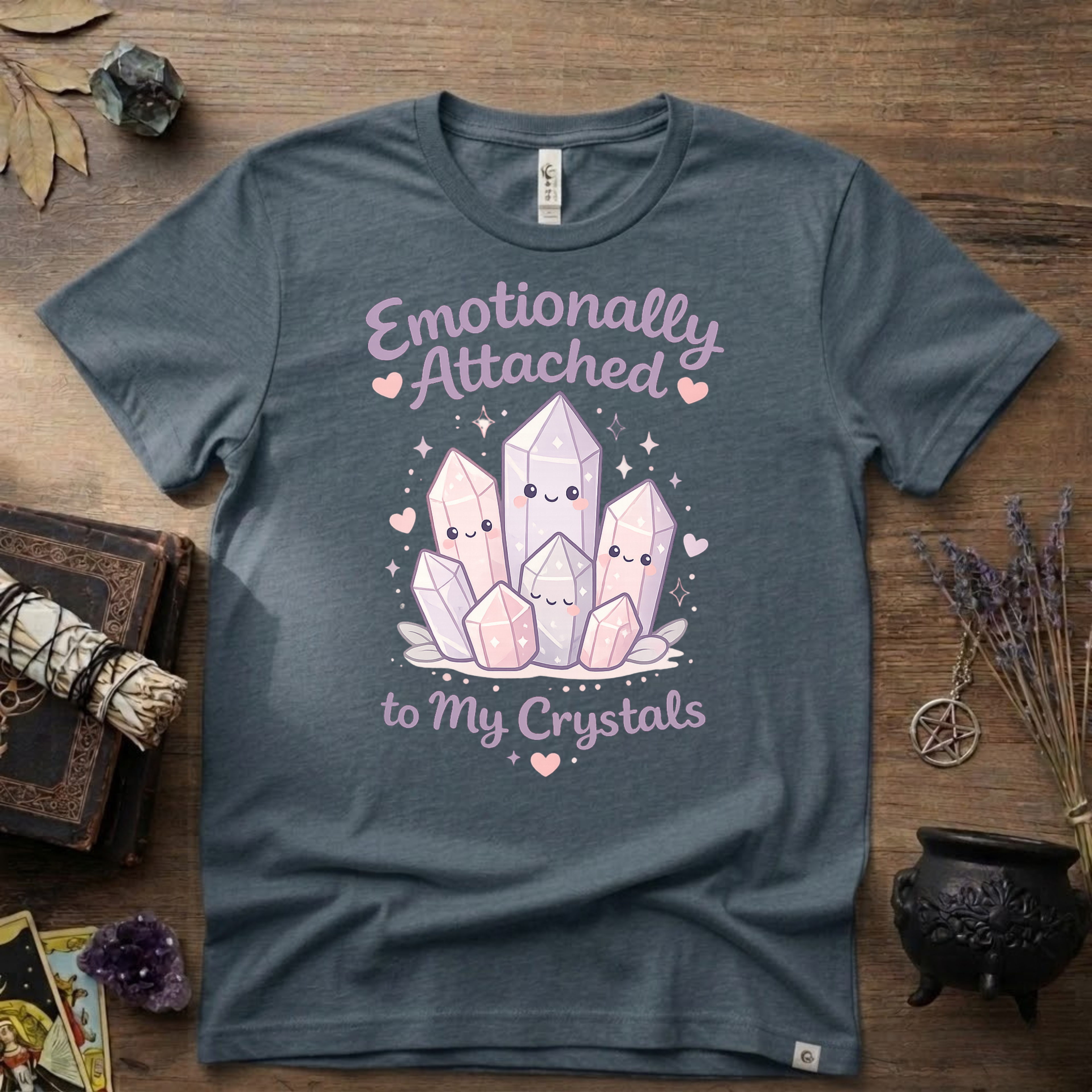 Emotionally Attached To My Crystals T-Shirt | Witchy Crystal Shirt