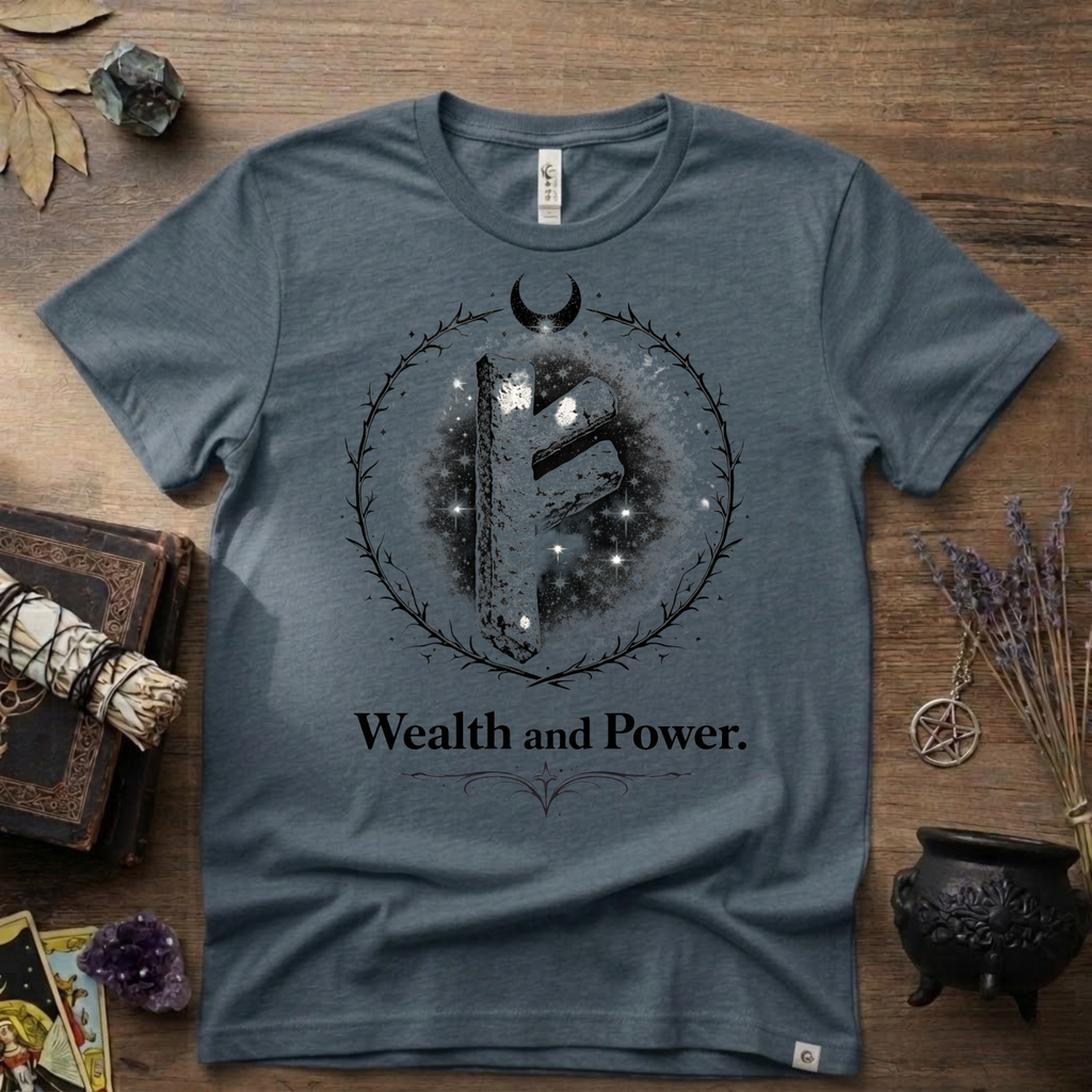 Fehu Rune Wealth & Power T-Shirt