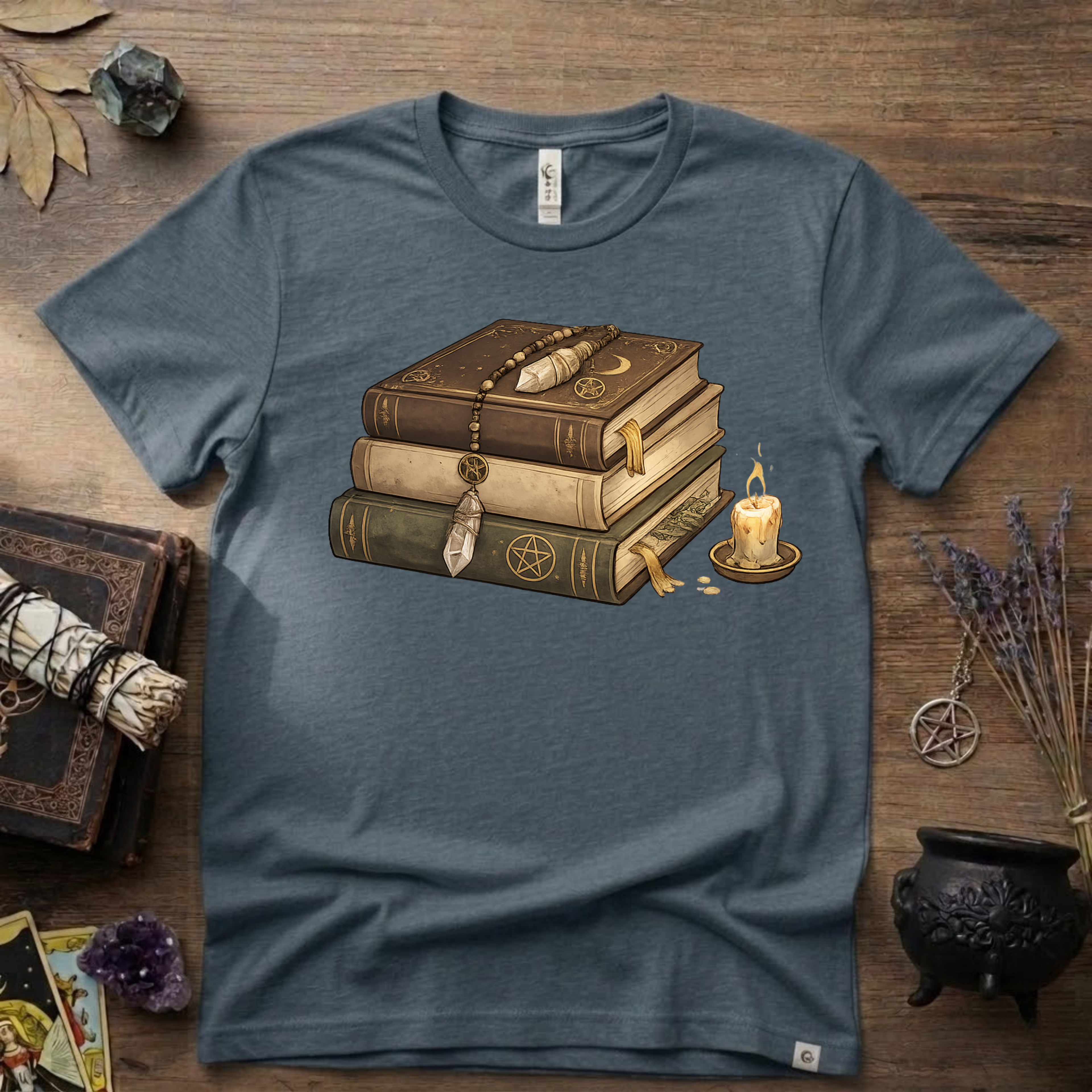 Witchy T-Shirt — "Light Reading" Occult Graphic Tee