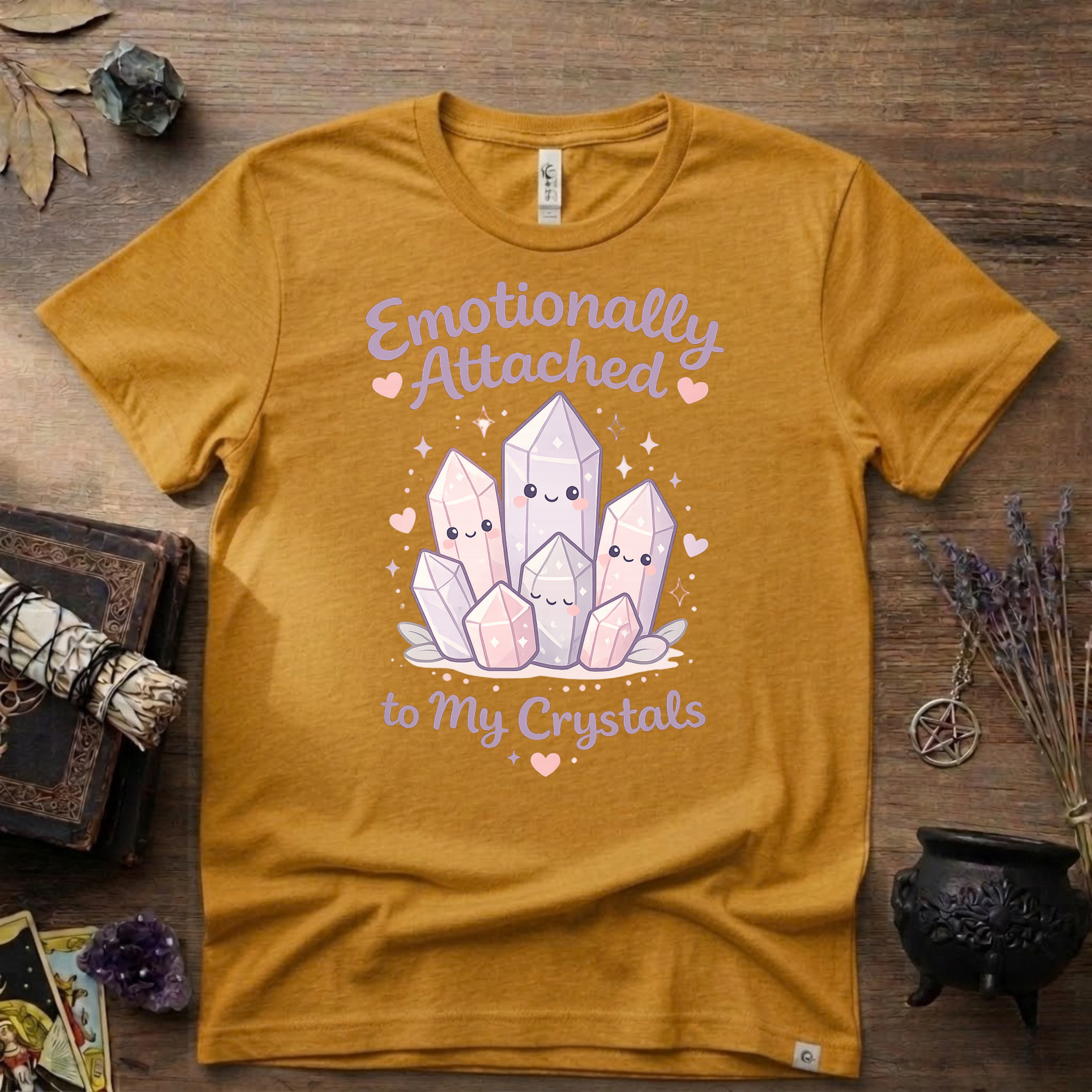 Emotionally Attached To My Crystals T-Shirt | Witchy Crystal Shirt