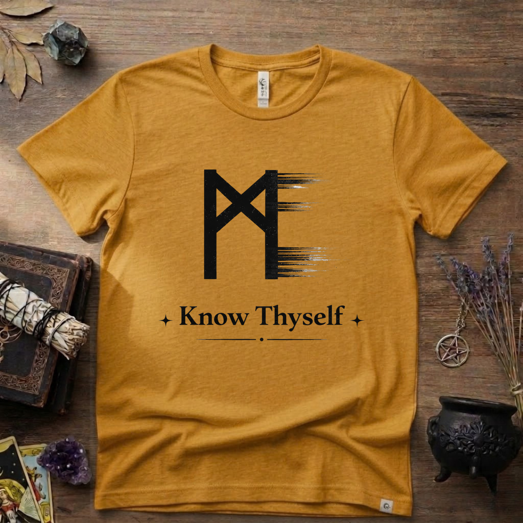 Mannaz Rune "Know Thyself" T-Shirt