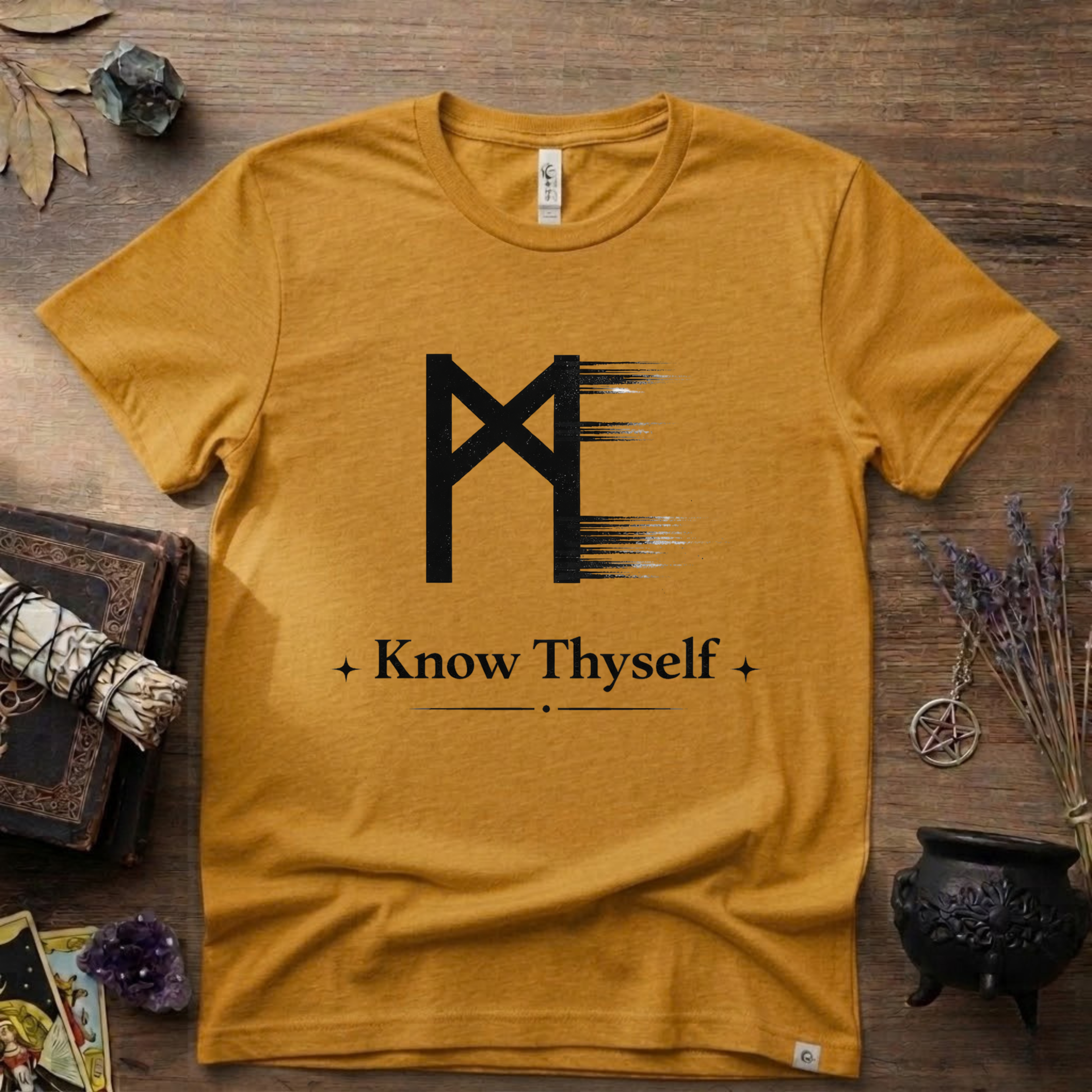Mannaz Rune "Know Thyself" T-Shirt