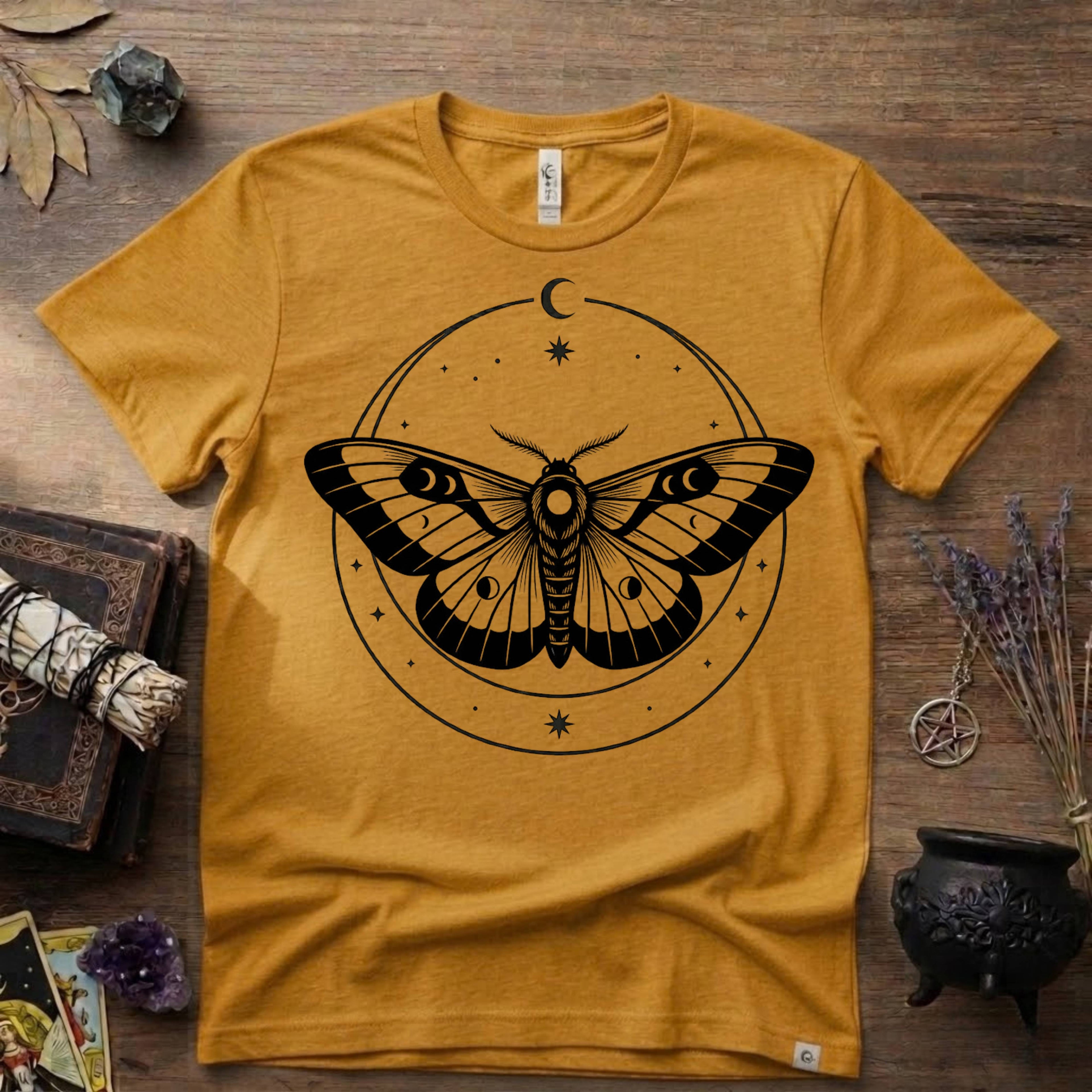 Moth Totem T-Shirt — Mystical Moth Totem Graphic Tee