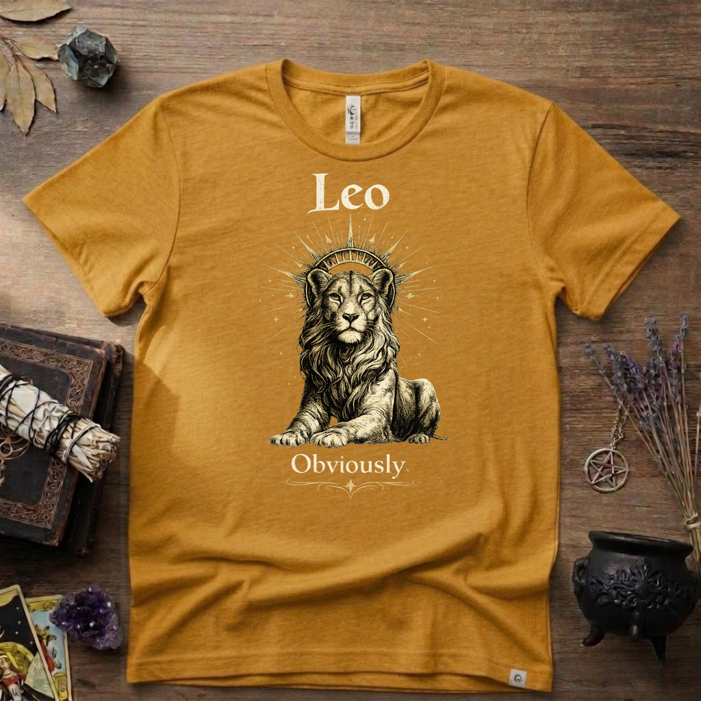 Leo Zodiac T-Shirt — Zodiac Leo "Obviously" Astrology Tee