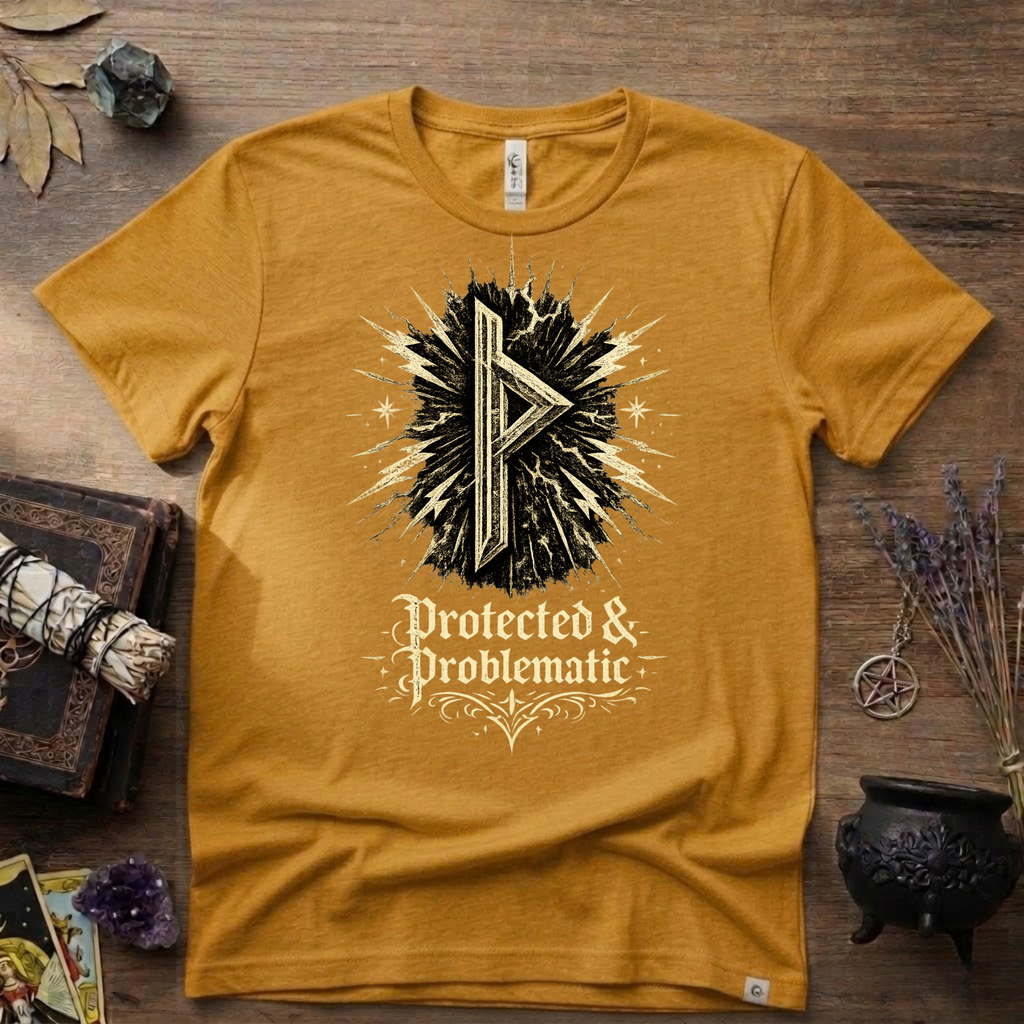 Thurisaz Rune T-Shirt — "Protected and Problematic"