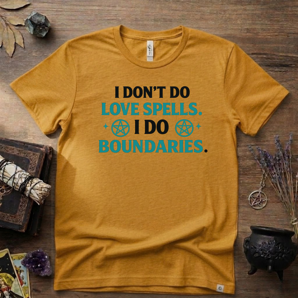 Witchy T‑Shirt — "I Don't Do Love Spells, I Do Boundaries"