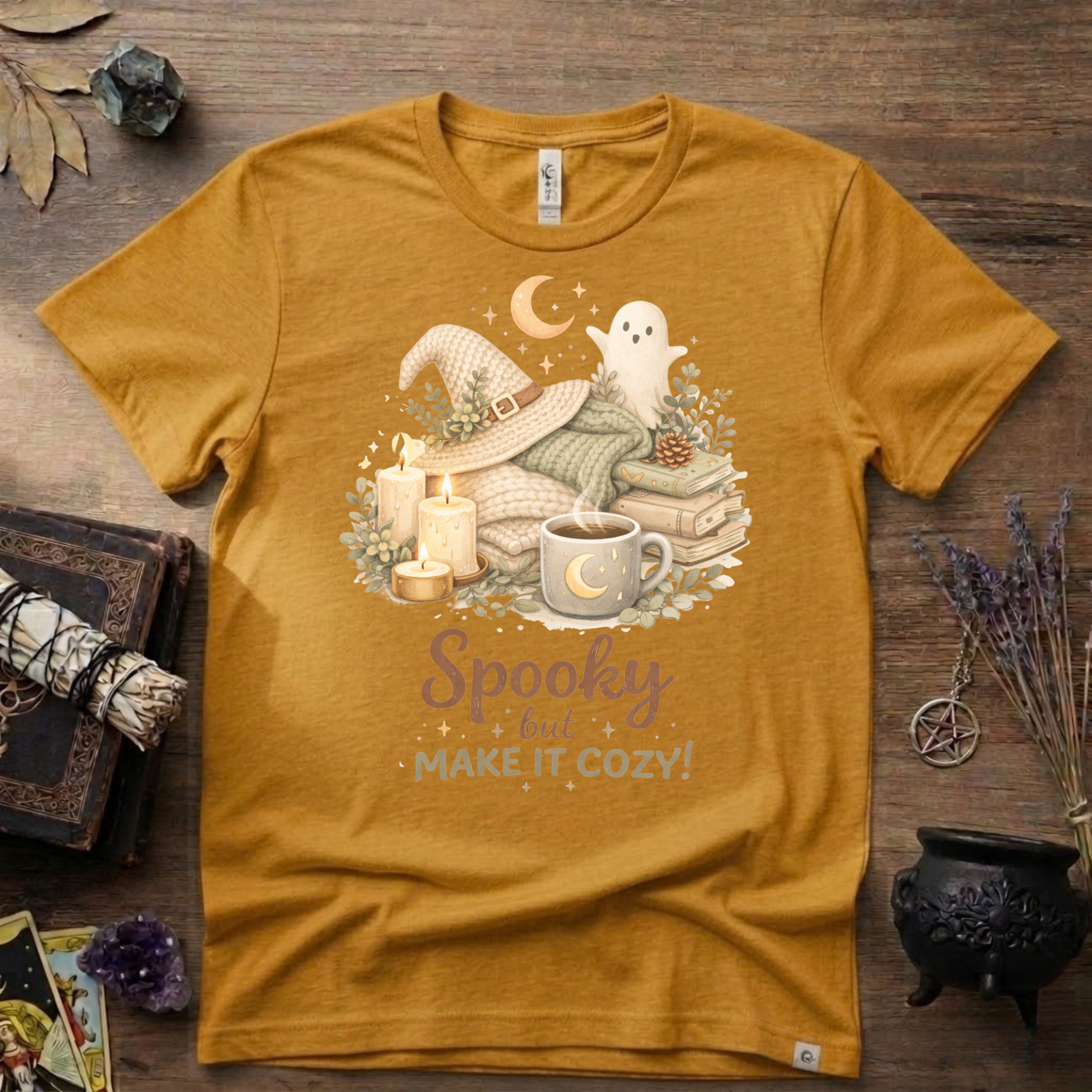 Witchy T-Shirt — Spooky but Make it Cozy