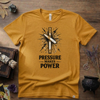 Nauthiz Rune "Pressure Makes Power" T-Shirt — Norse Rune Strength Tee